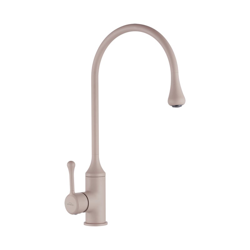 Bateria kuchenna Pingo Beżowa matowa wylewka U 40 cm Invena