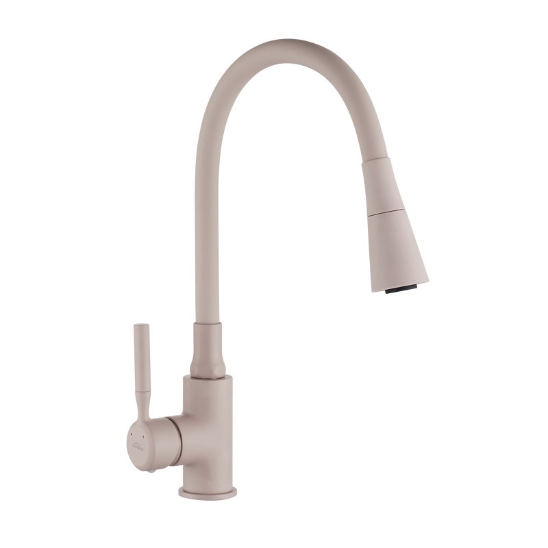 Bateria kuchenna z elastyczną wylewką Hula2 Beżowa Invena