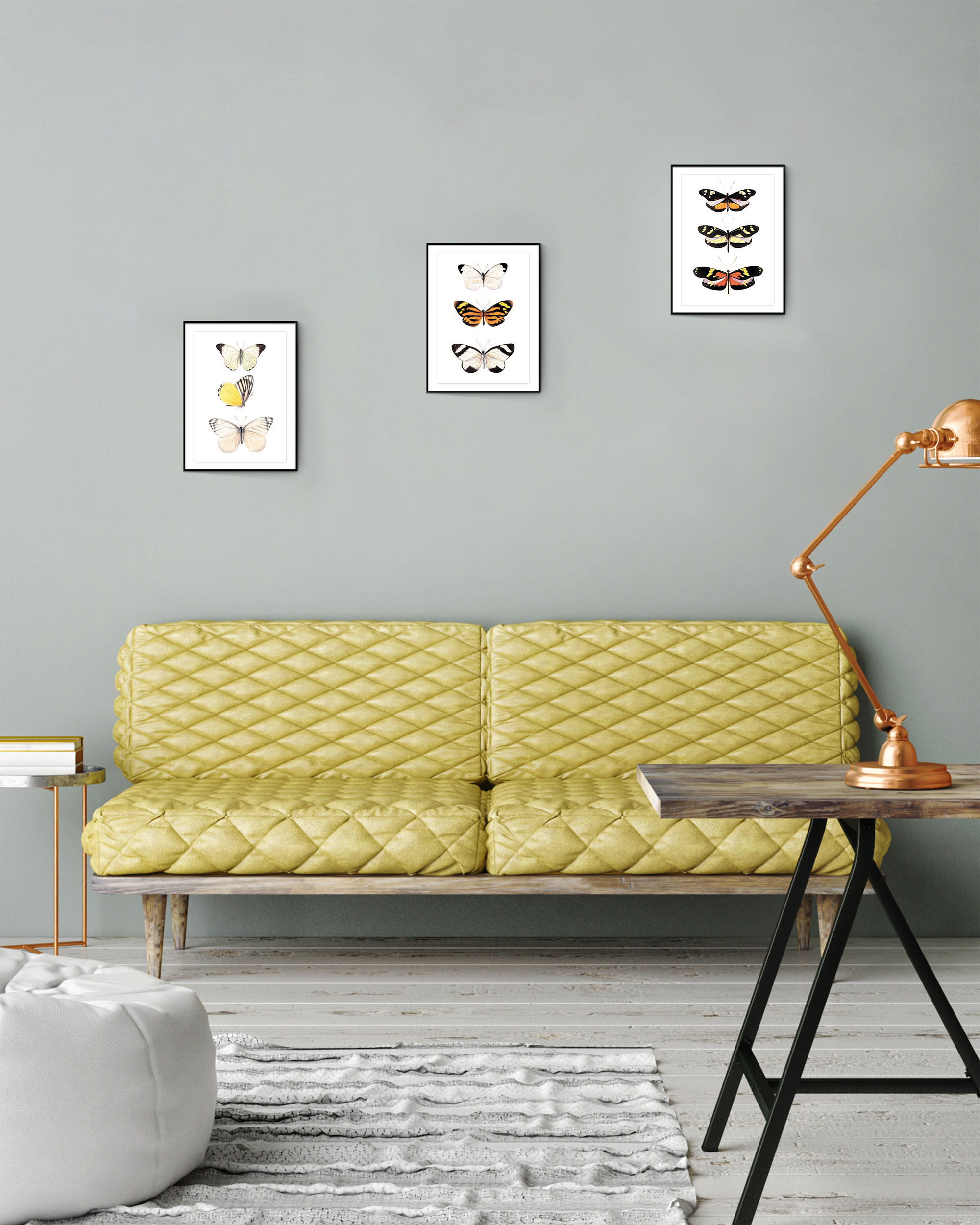 Zestaw 3 plakatów Motyle 21 x 30 cm - 2