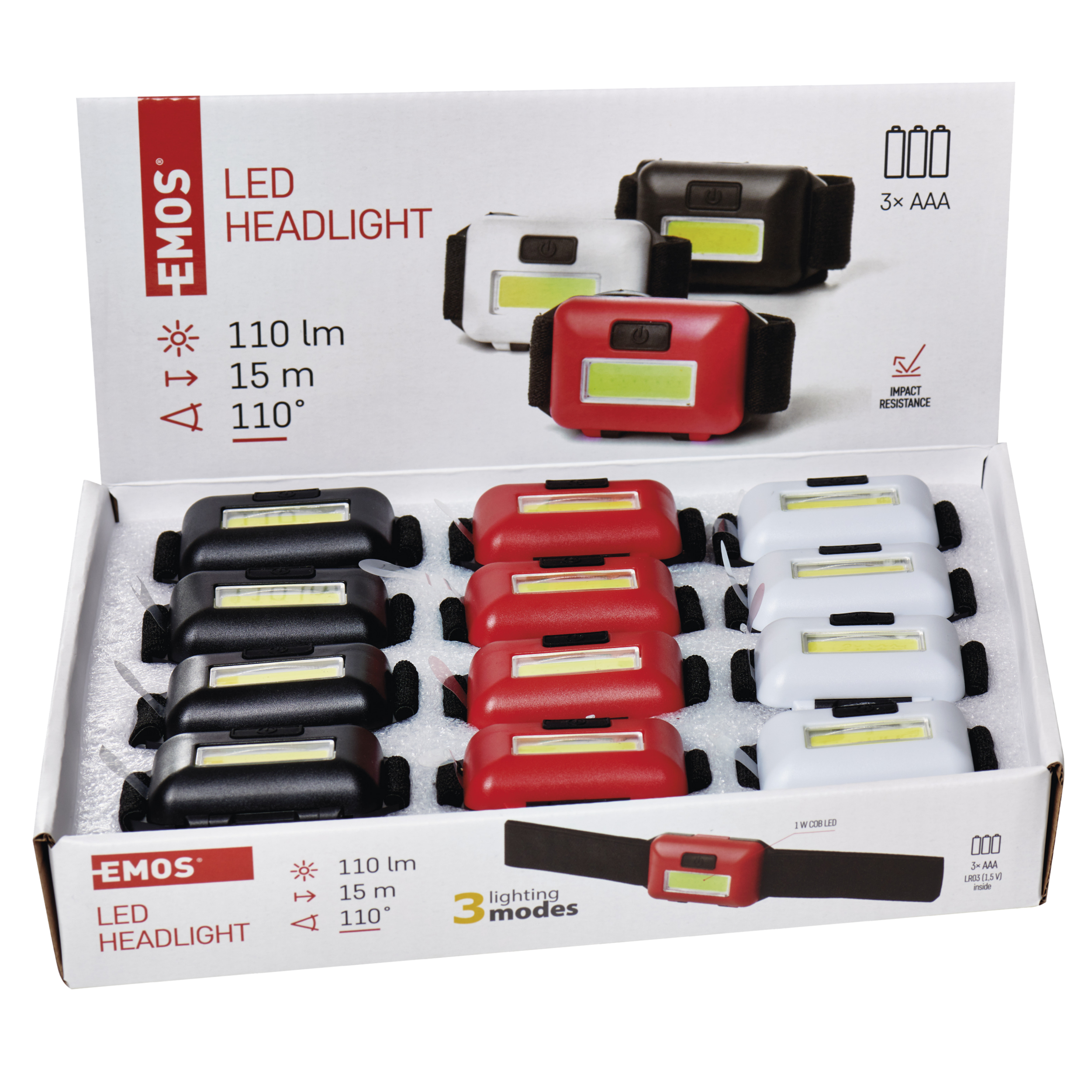 Latarka czołowa LED COB 1 W 110 lm EMOS - 2