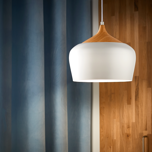 Lampa wisząca Fresno biała E27 Inspire