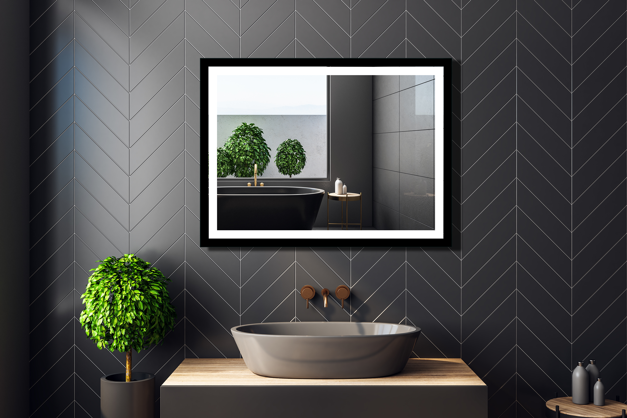 Lustro łazienkowe z wbudowanym oświetleniem LUXLED 60 x 80 VENTI - 8