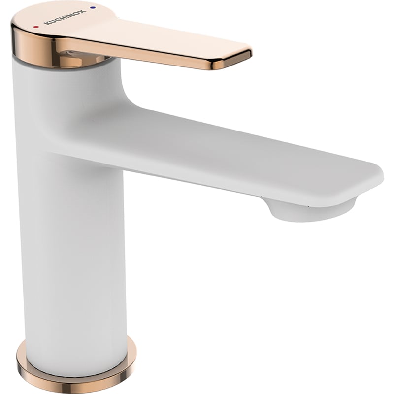 Bateria umywalkowa Alanis biało złota K/Klik Kuchinox