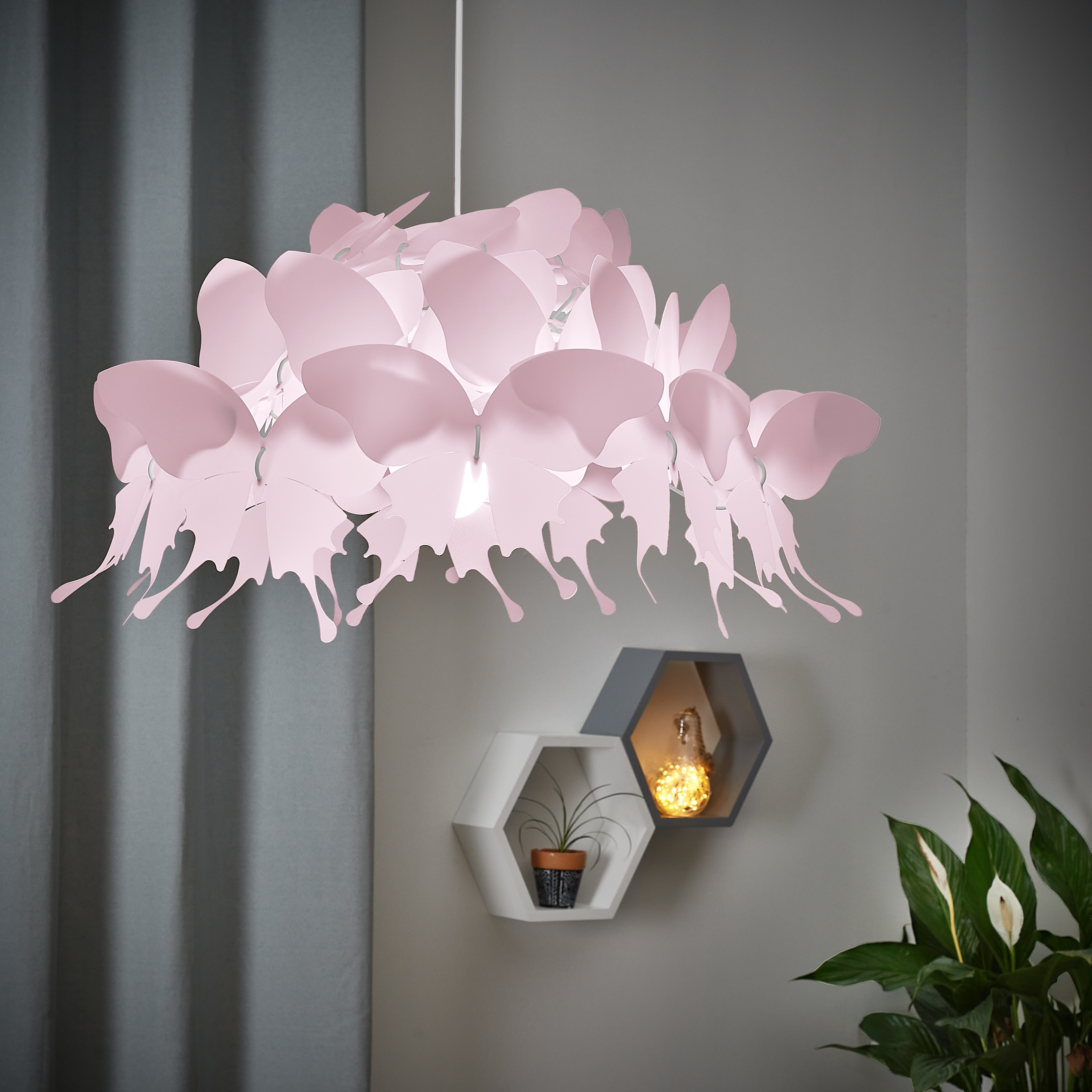 Lampa wisząca Farfalla różowa E27 Light Prestige - 3