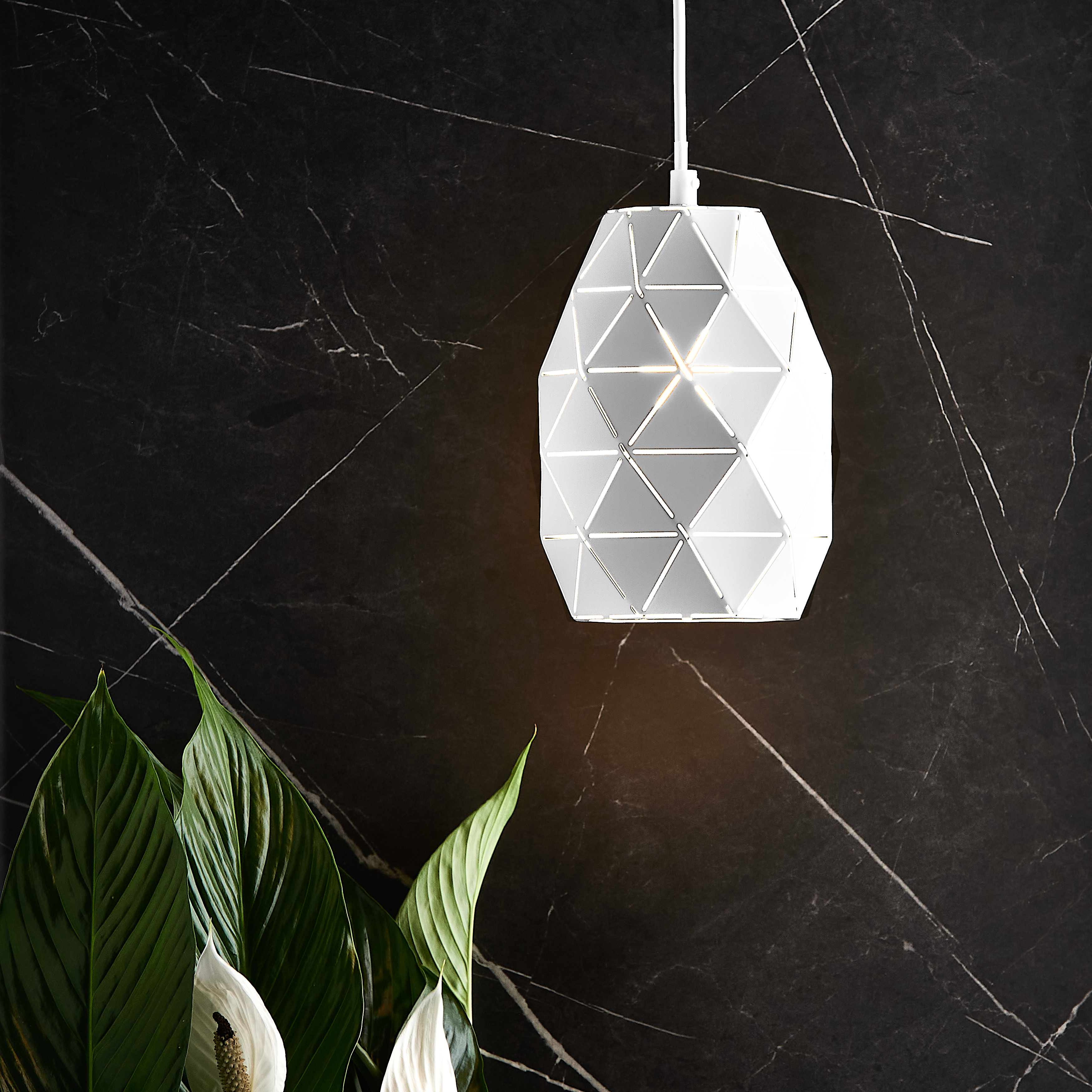 Lampa wisząca Harley biała E27 Italux - 7