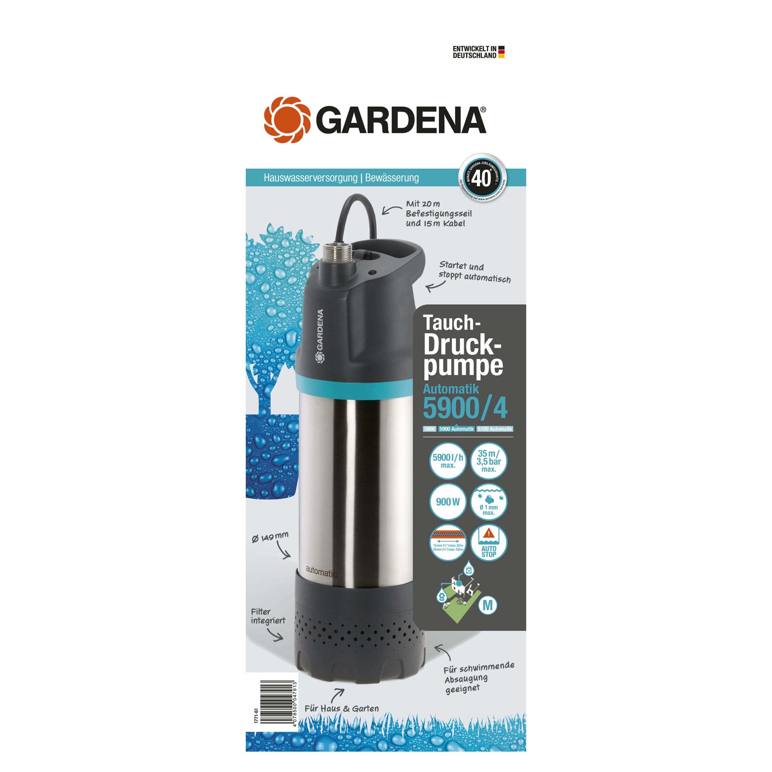 Pompa głębinowa do wody czystej Gardena 5900l/h - 2