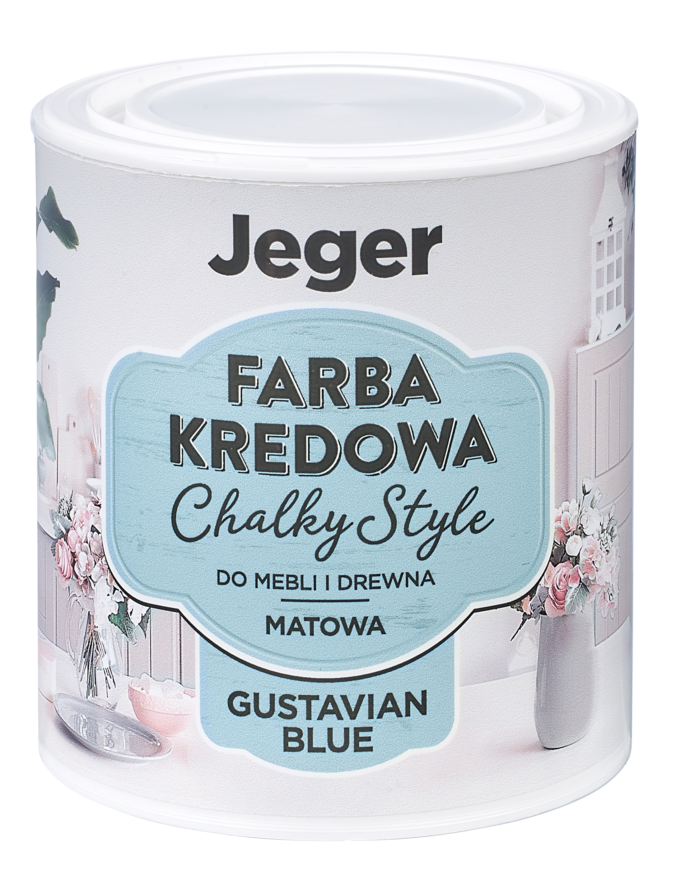 Farba kredowa do mebli Chalky Style 0.5 l Gustavian blue JEGER - 2