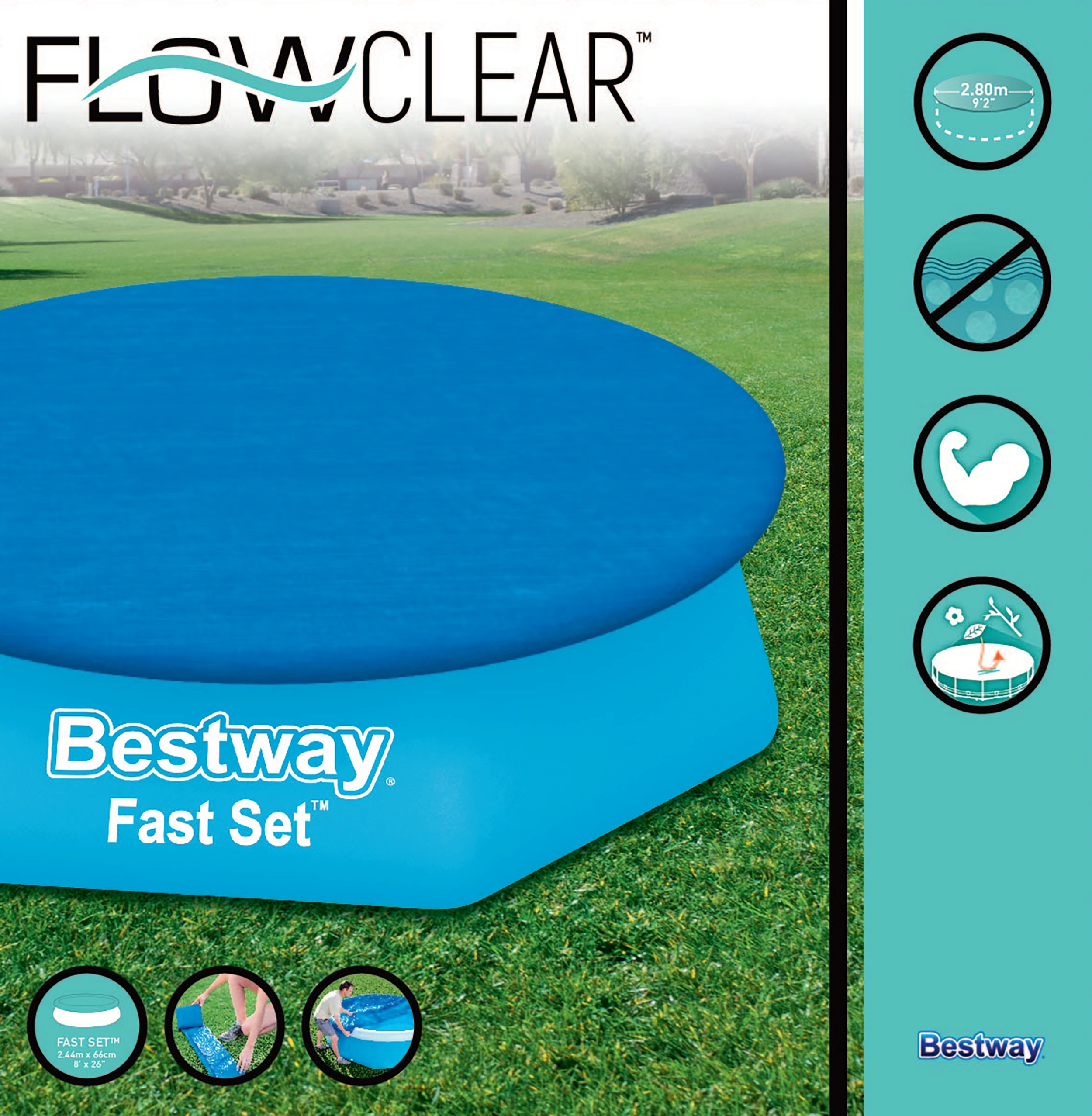 Pokrywa do basenu Bestway 58032 rozporowego śr.244 cm - 2