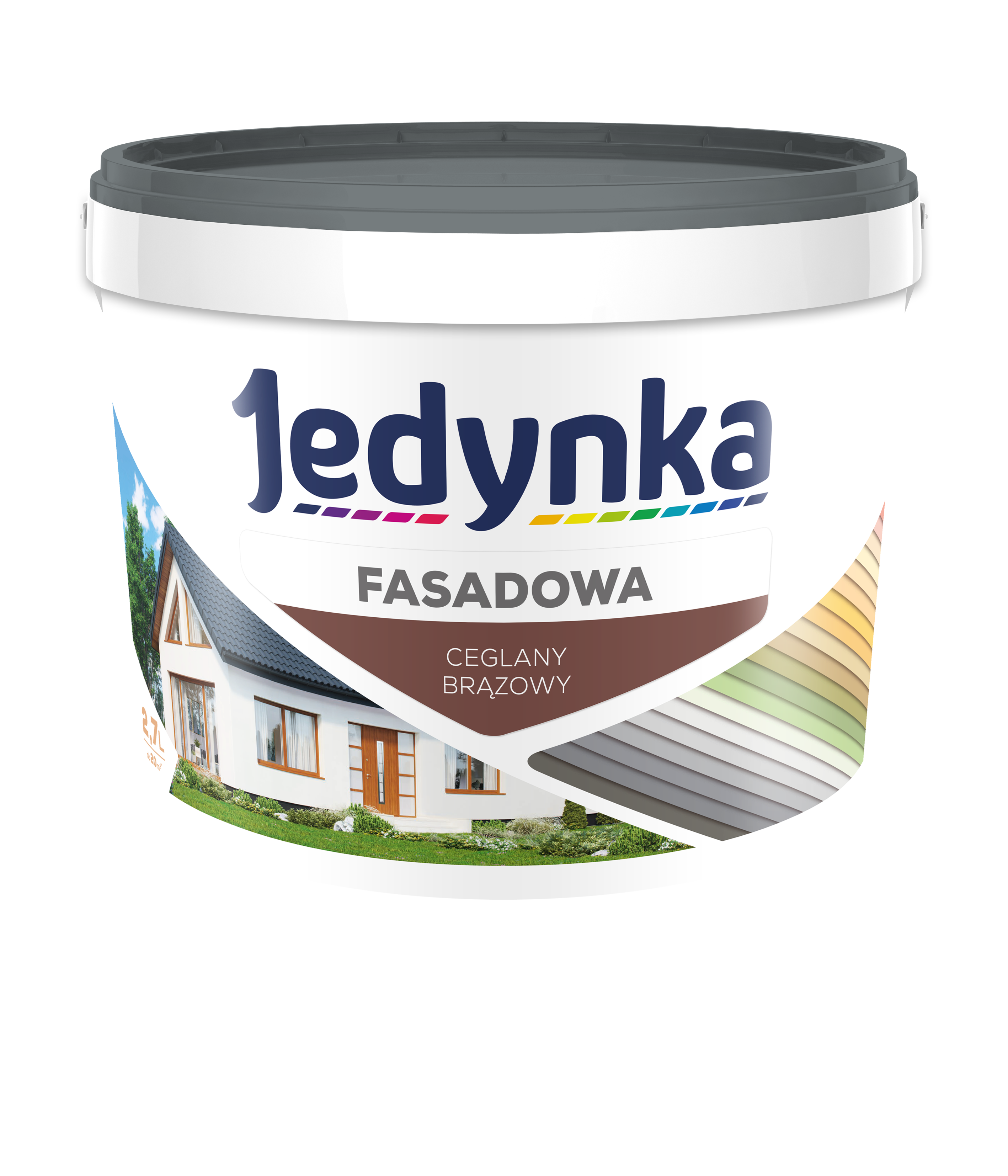 Farba fasadowa 2.7 l Ceglany brązowy Jedynka