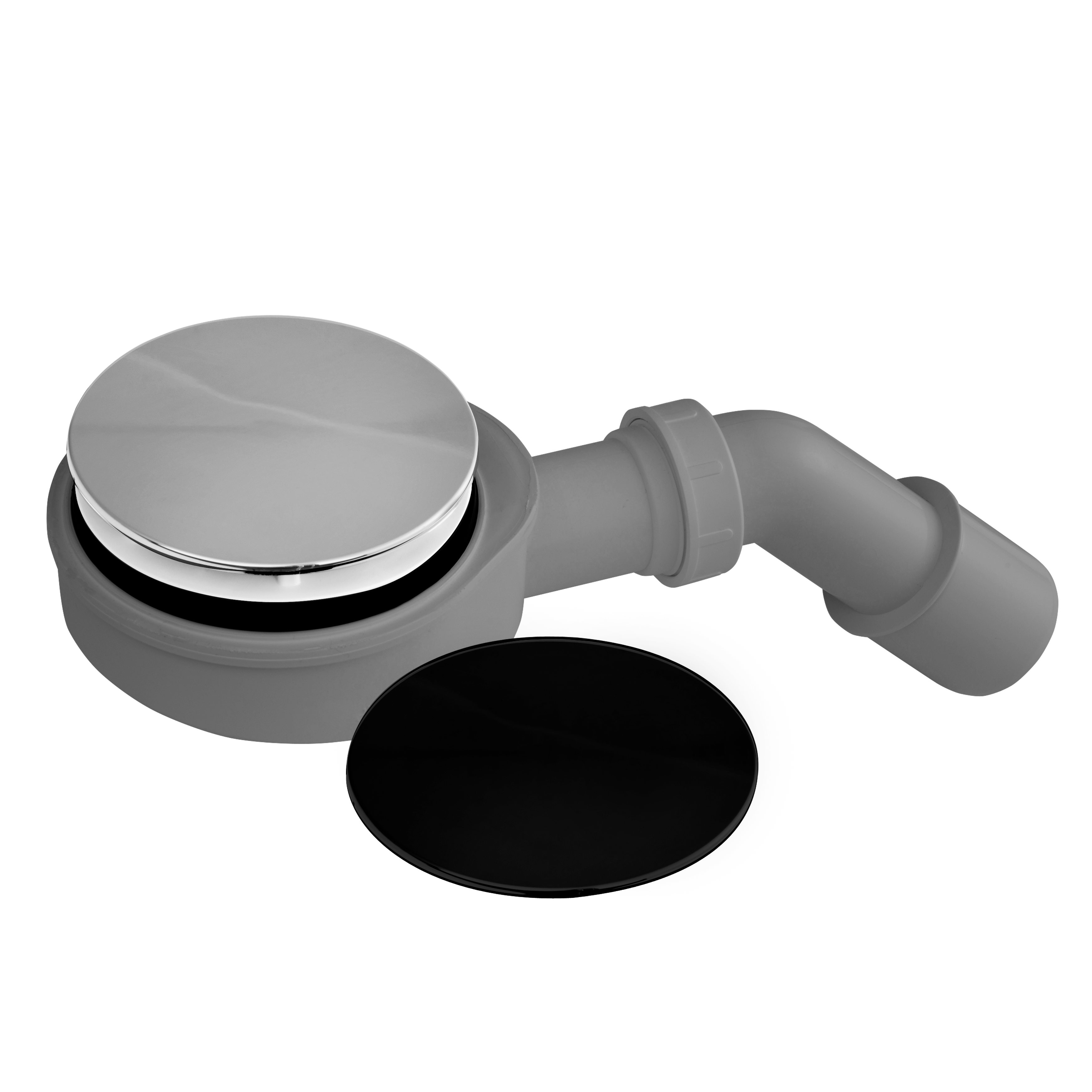 Syfon brodzika 90 mm chrom/czarny GERMANLINE - 3