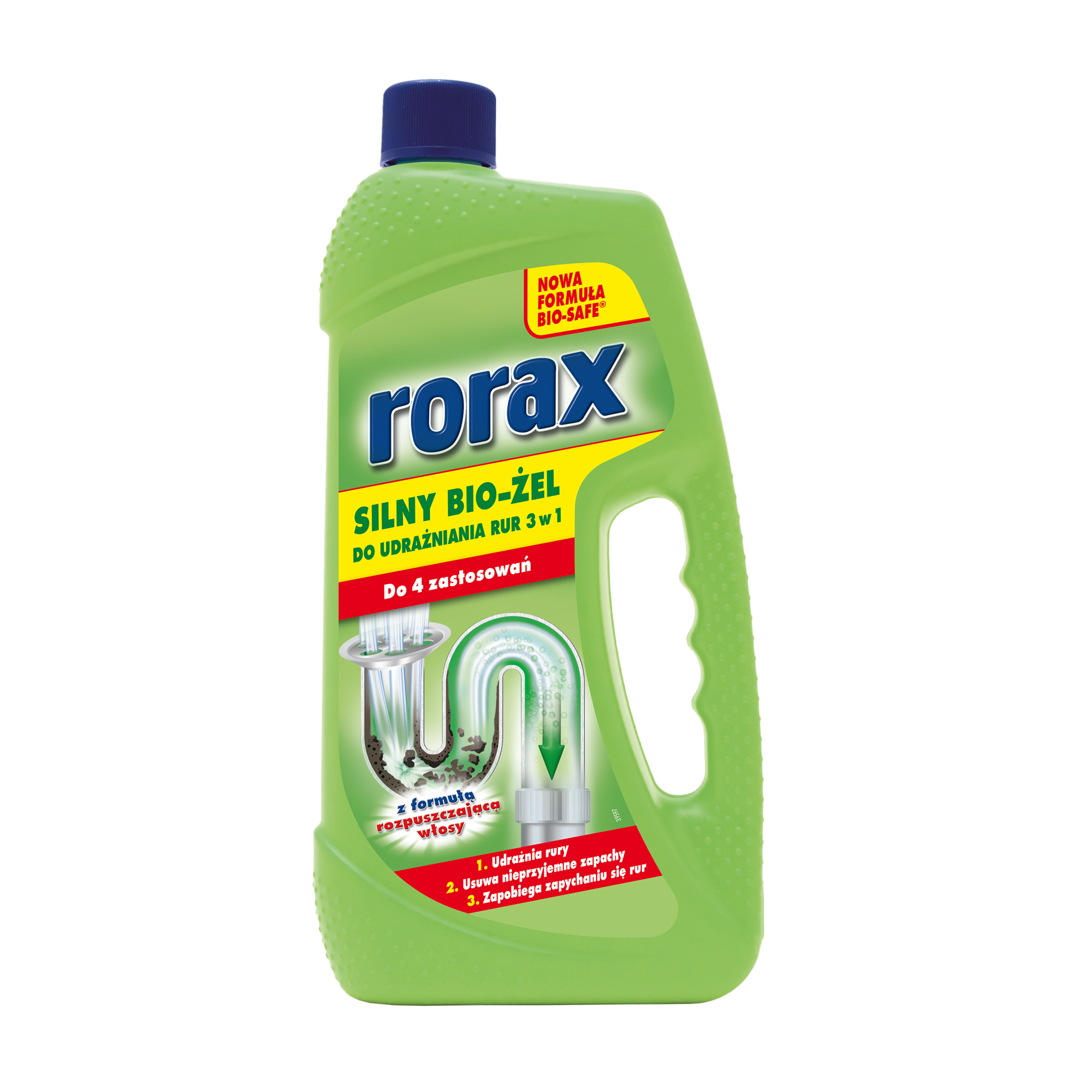 Środek do udrażniania rur i odpływów Bio-żel 1 l Rorax