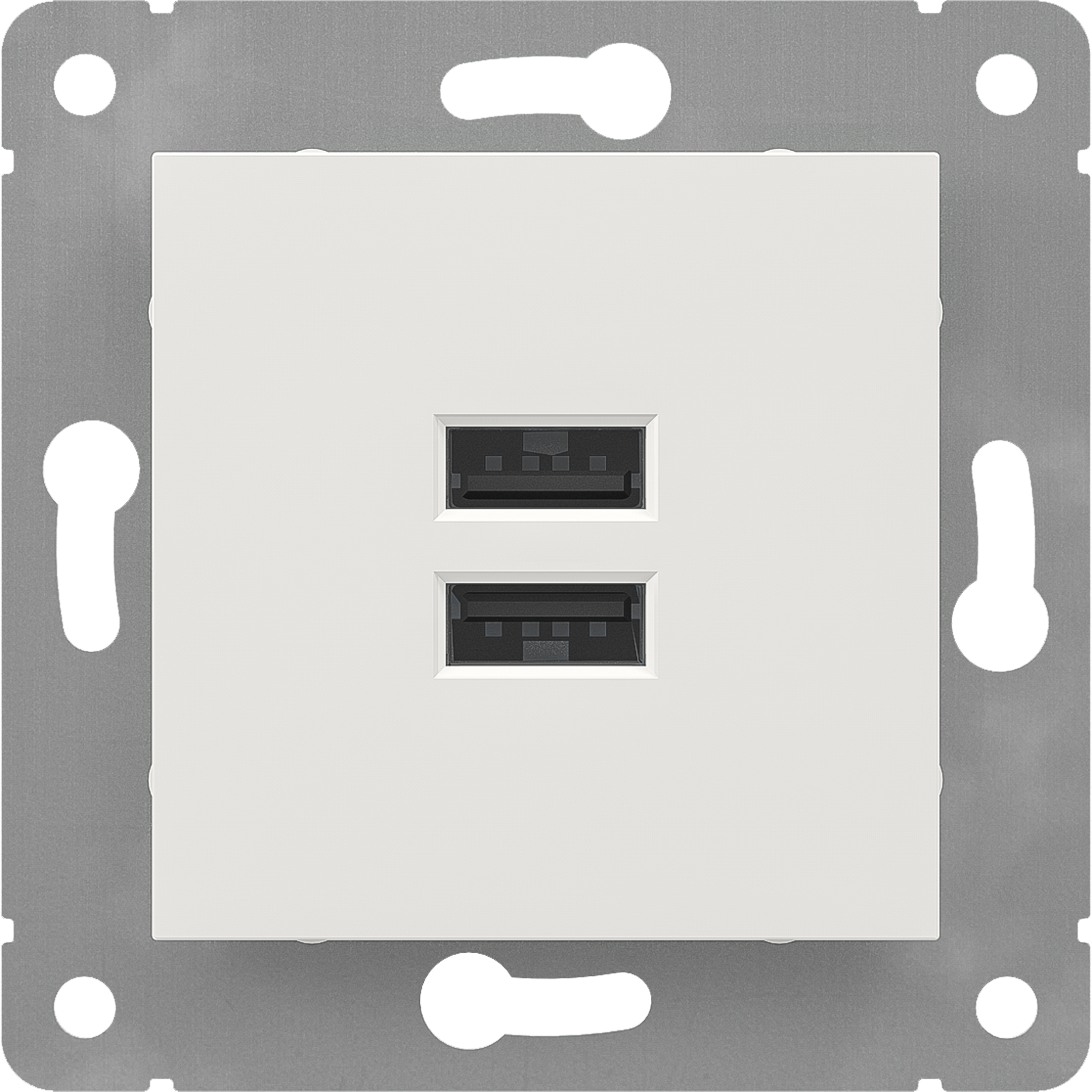 Gniazdo podwójne USB EDGE biały LEXMAN