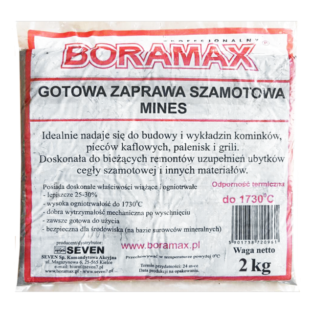 Gotowa zaprawa szamotowa Boramax 2 kg
