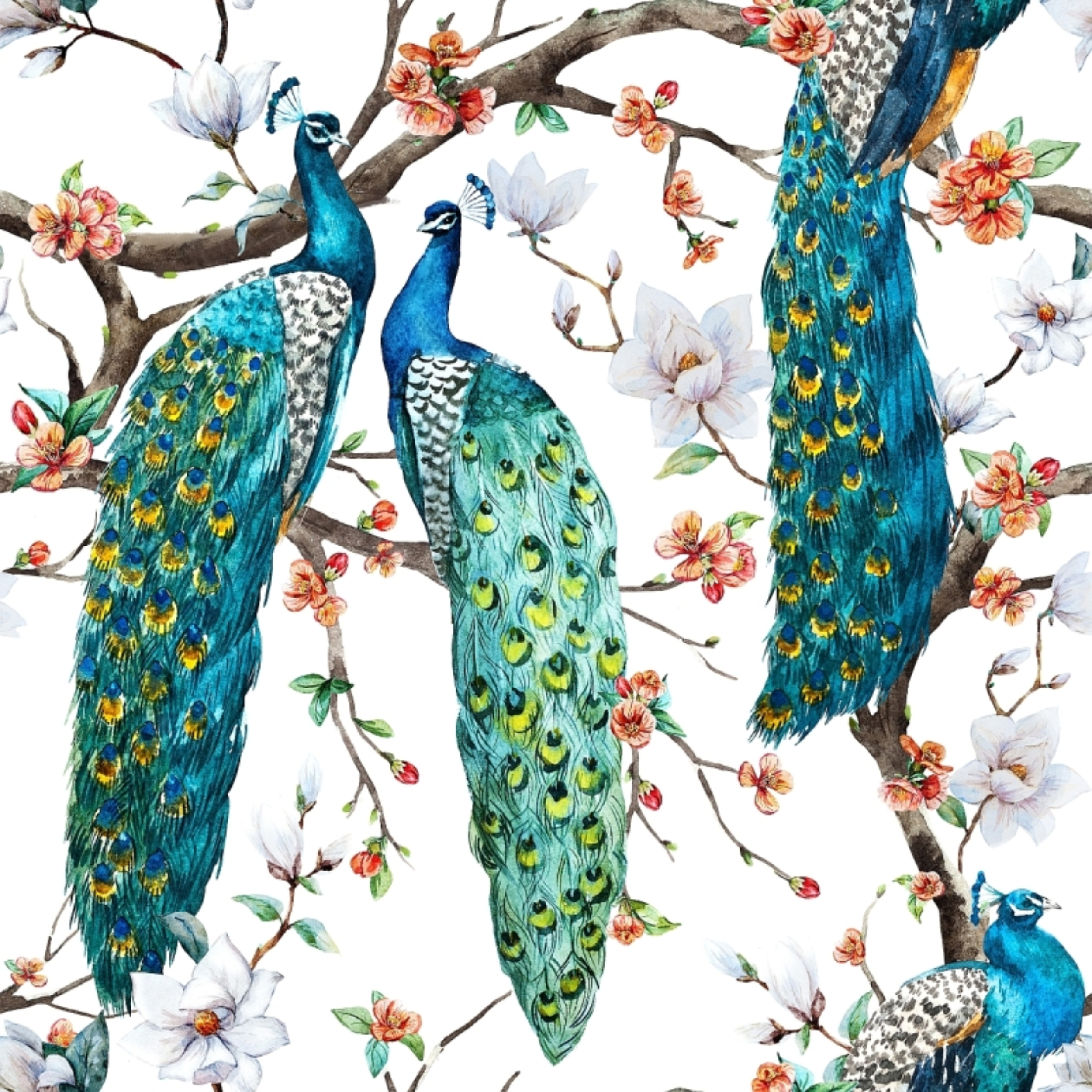 Dekor Peacock White 60x60 Alfa-Cer