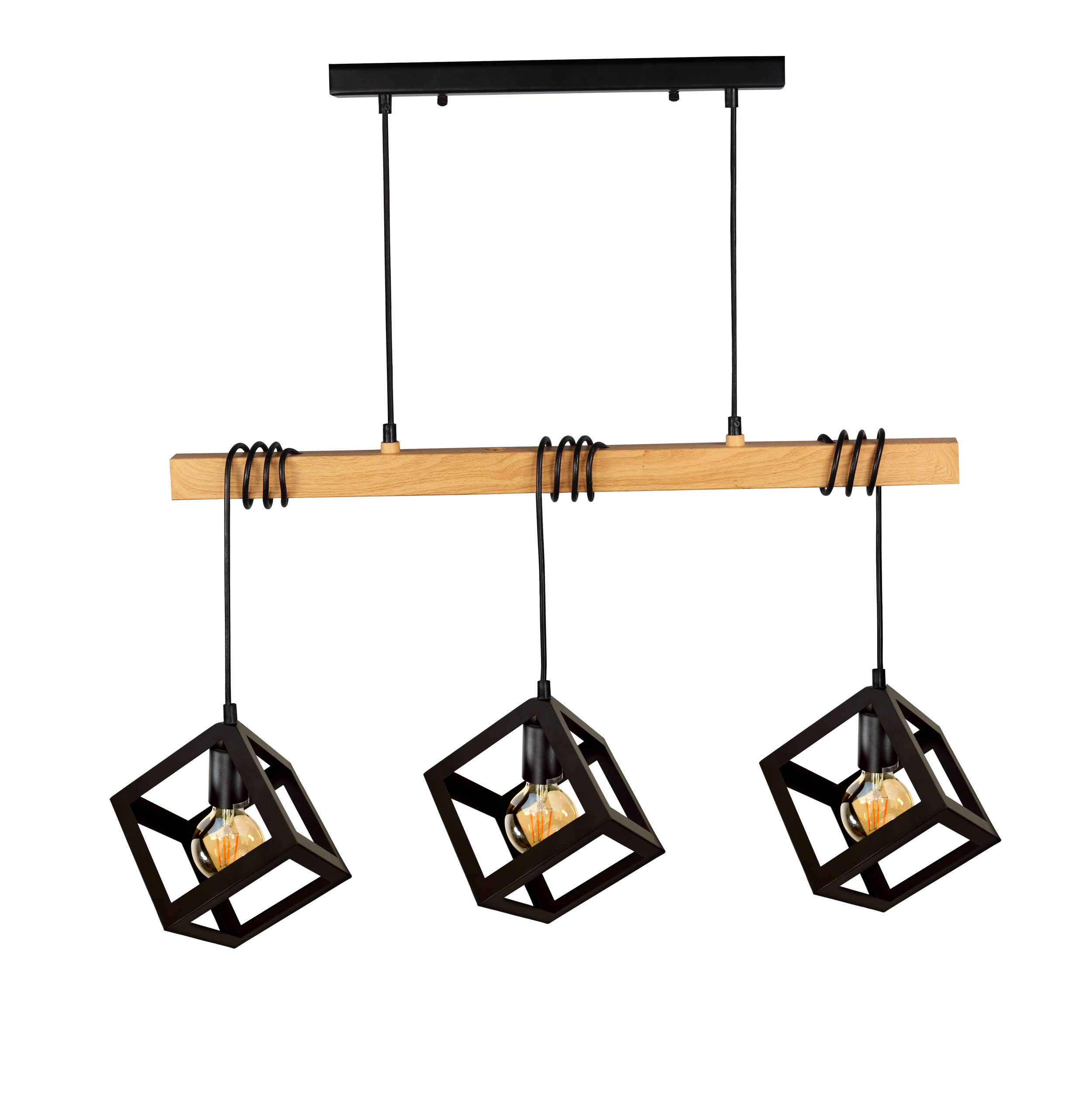 Lampa wisząca Sweden czarna 3 x E27 Il Mio
