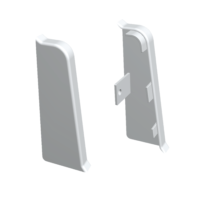 Zakończenie do listwy przypodłogowej 70 mm Białe 2 szt. Artens