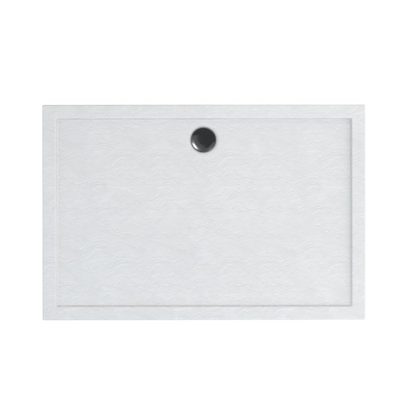 Brodzik do kabiny prysznicowej prostokątny płaski 80x100x5 Ipsilon biały Sensea