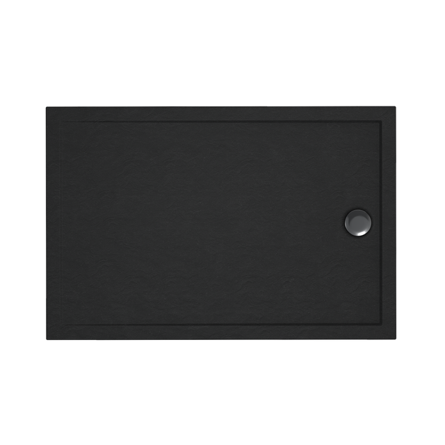 Brodzik Zintegrowany Prostokątny Sensea Frigo 90 x 100 x 12 cm Czarny Kamień