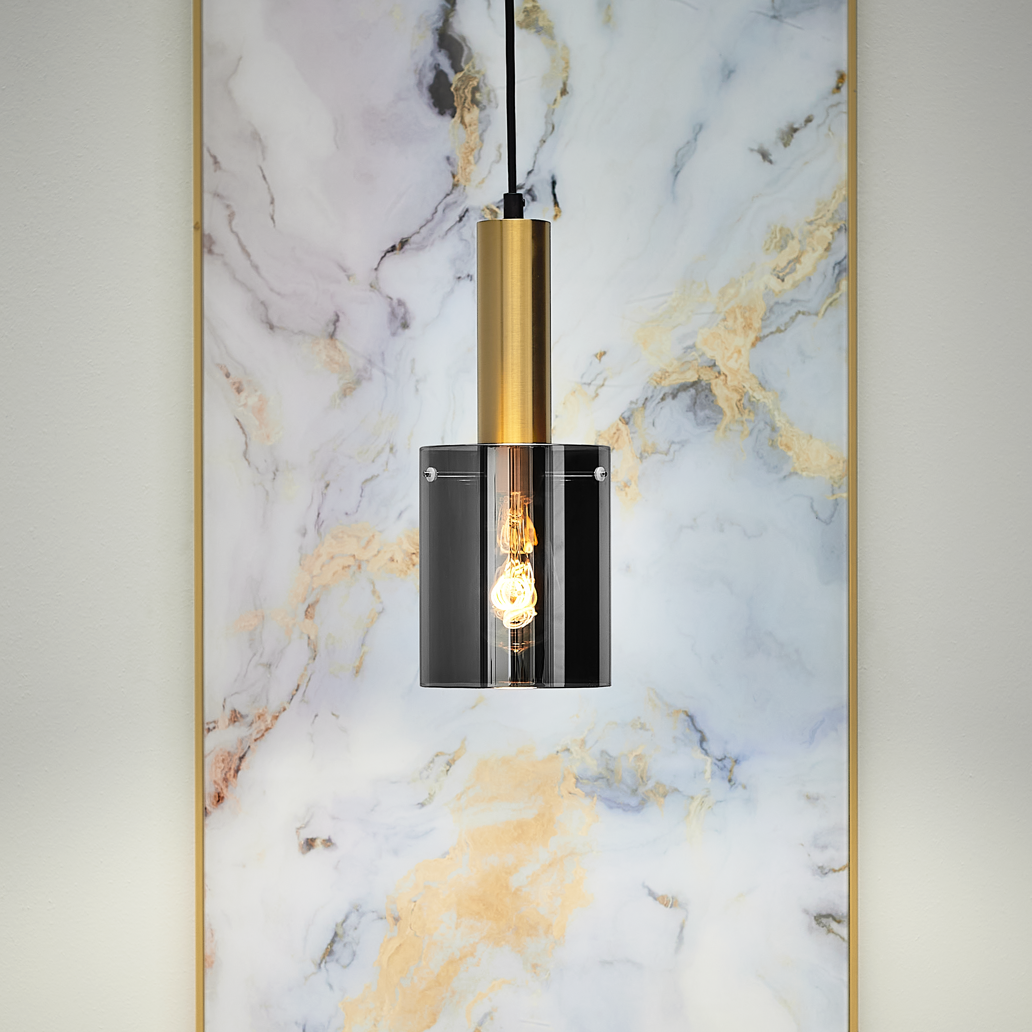 Lampa wisząca Sardo mosiądz E27 Italux - 6