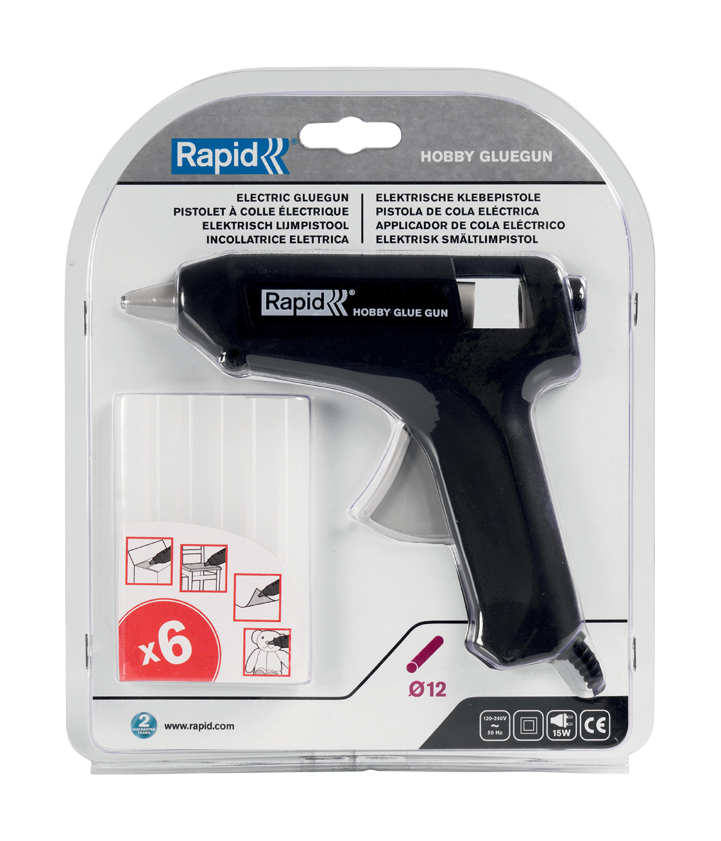 Pistolet do kleju Hobby 72 W 11 - 12 mm Rapid - 2