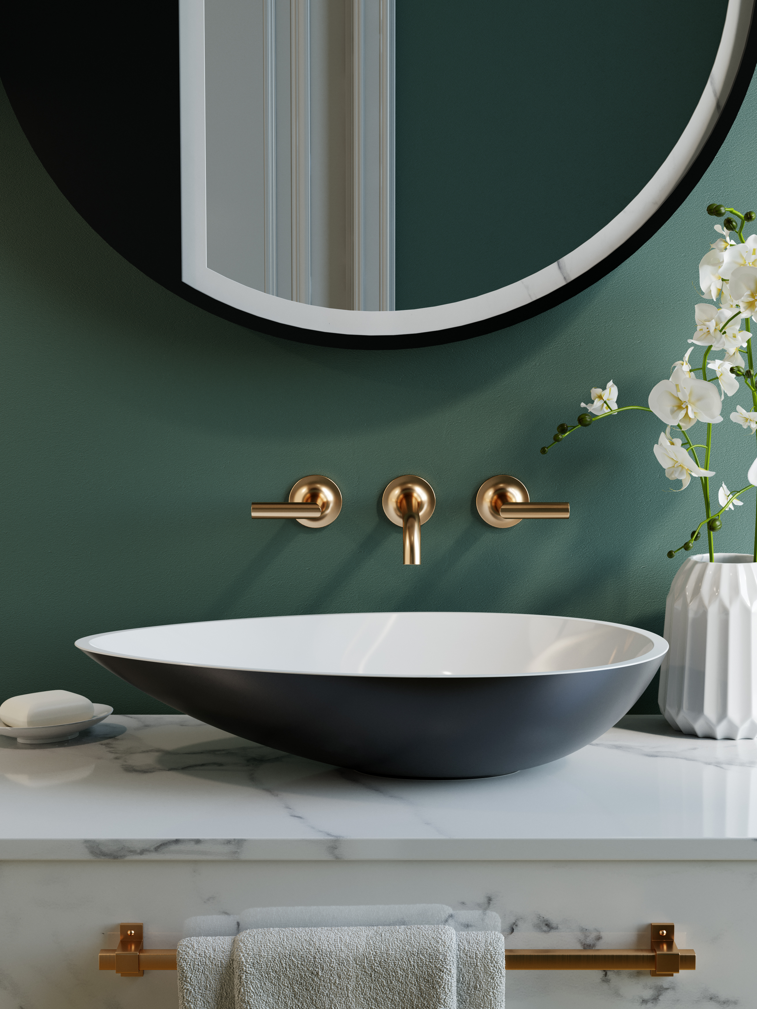 Umywalka konglomeratowa nablatowa Shila Oval 56 Sensea - 8