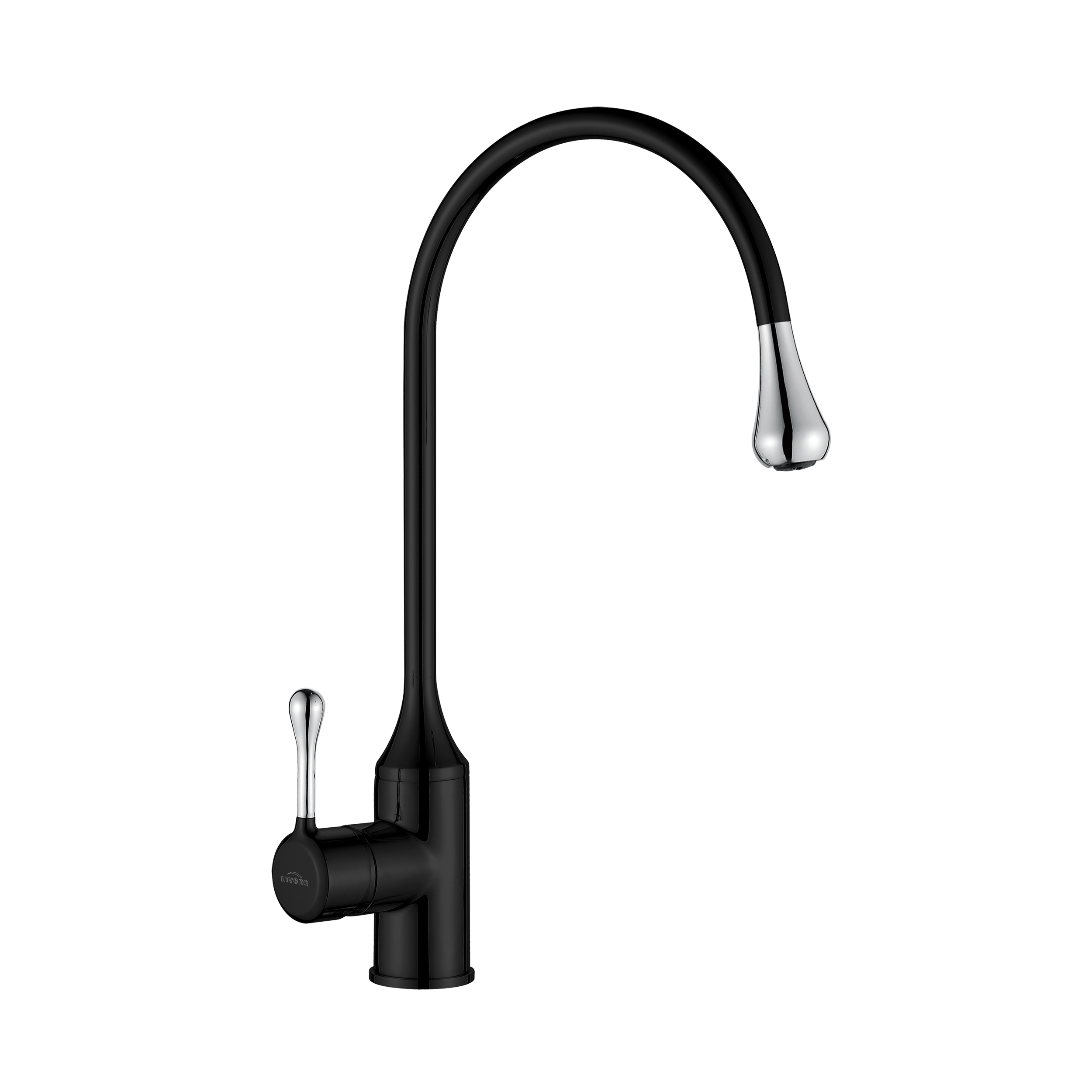 Bateria kuchenna Pingo Czarny Chrom wylewka U 40 cm Invena