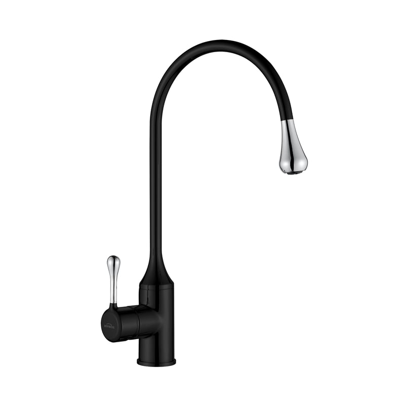 Bateria kuchenna Pingo Czarny Chrom wylewka U 40 cm Invena