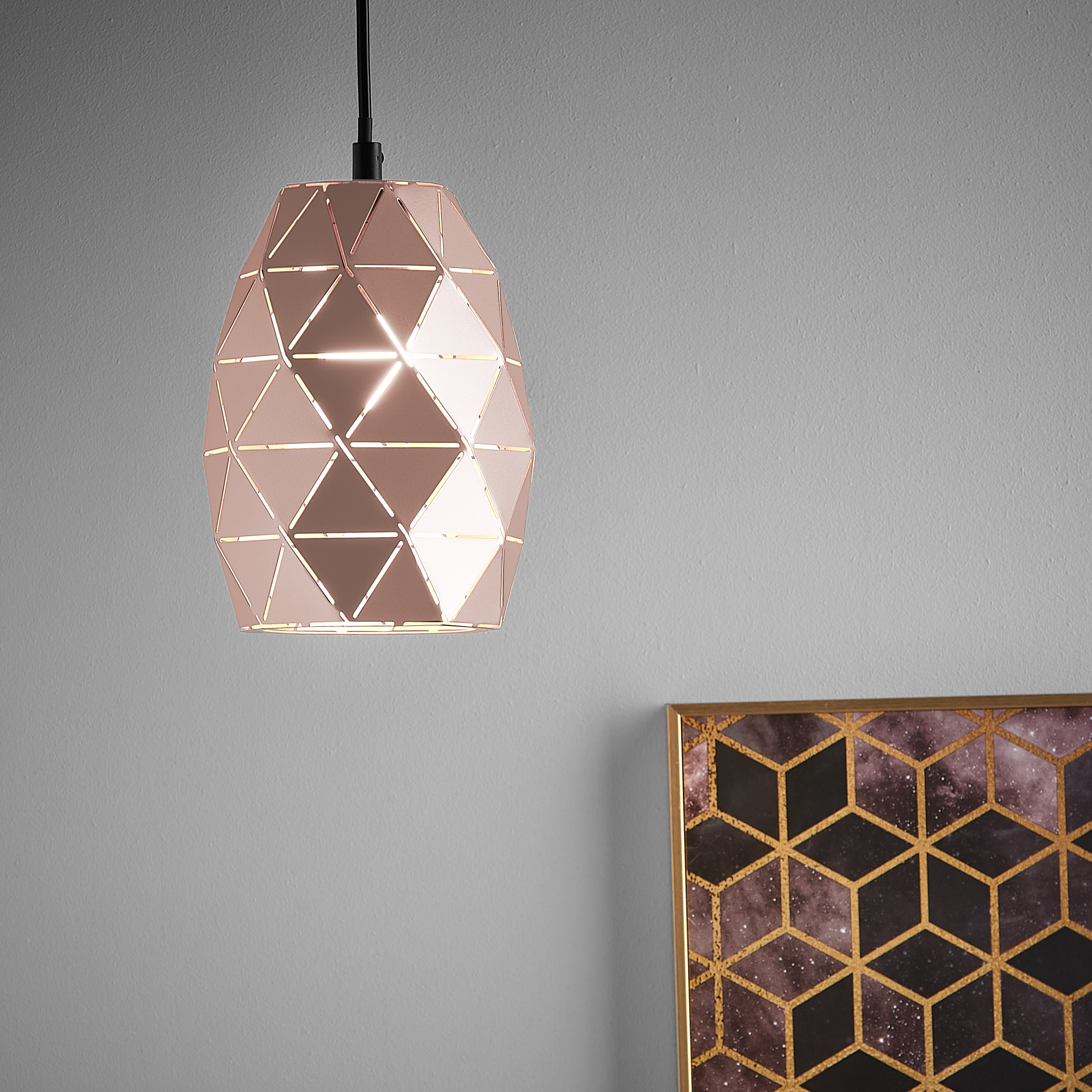 Lampa wisząca Harley miedziana E27 Italux - 5