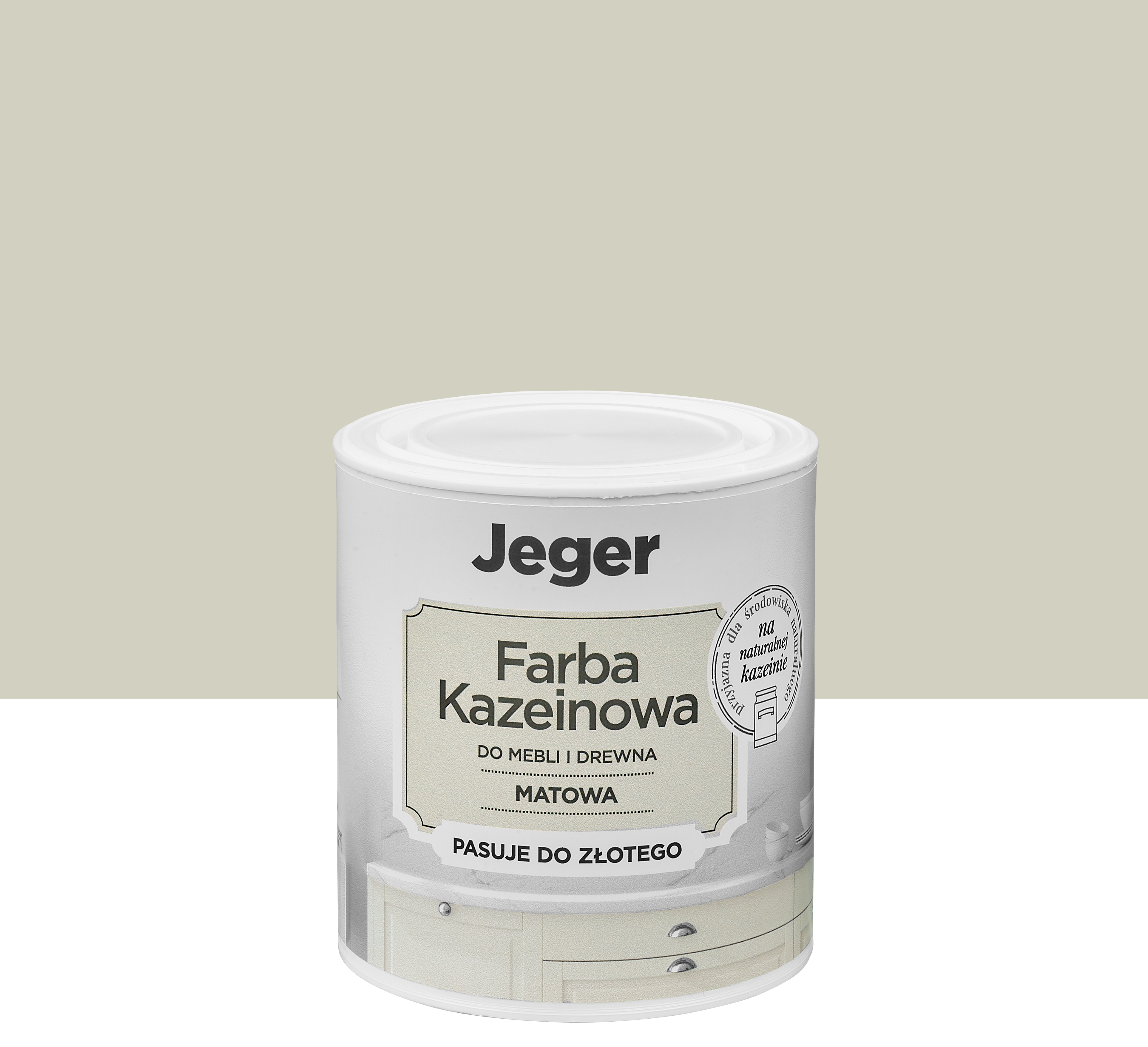 Farba kazeinowa 0.5 l pasuje do złotego matowa Jeger