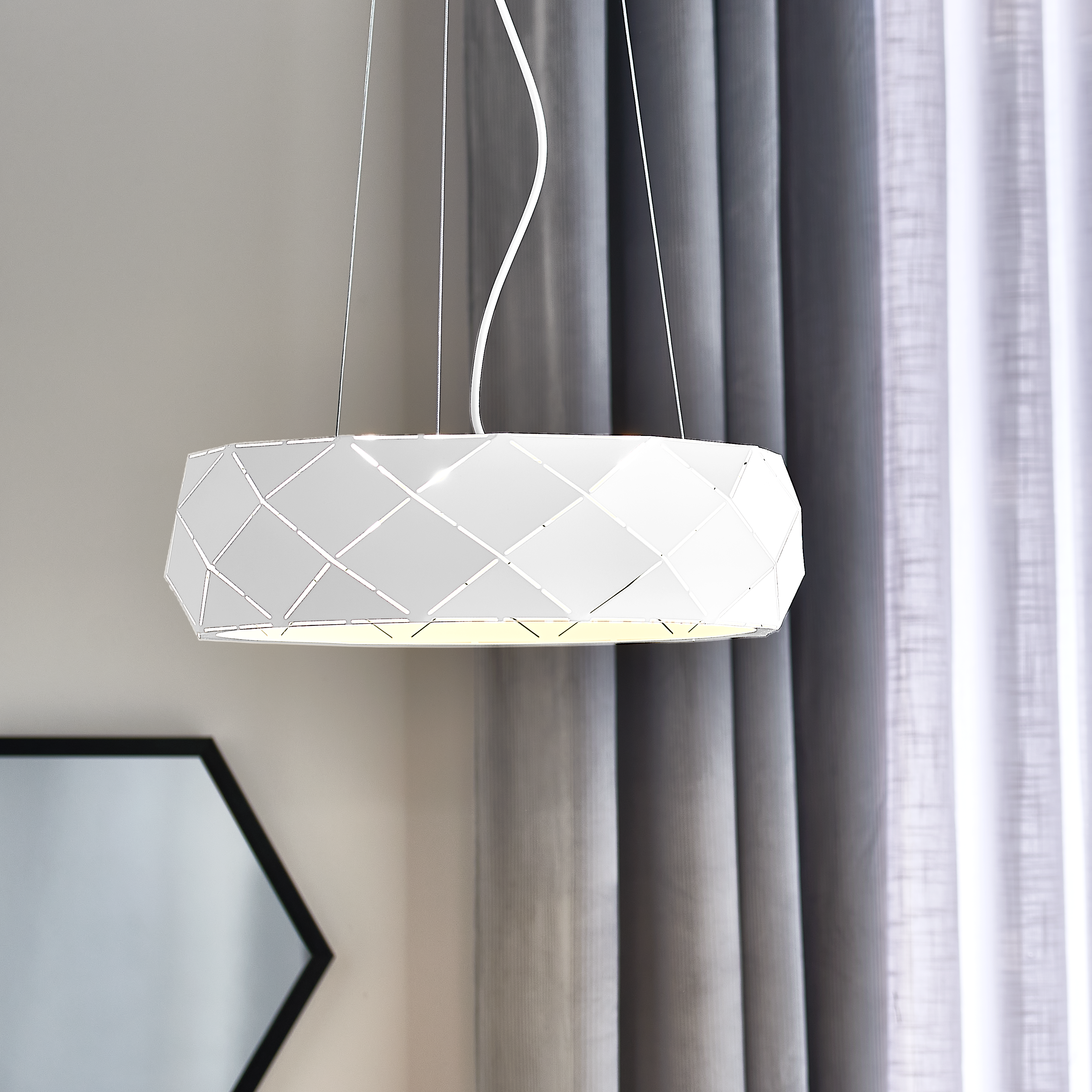 Lampa wisząca Reus biała E27 Light Prestige - 6