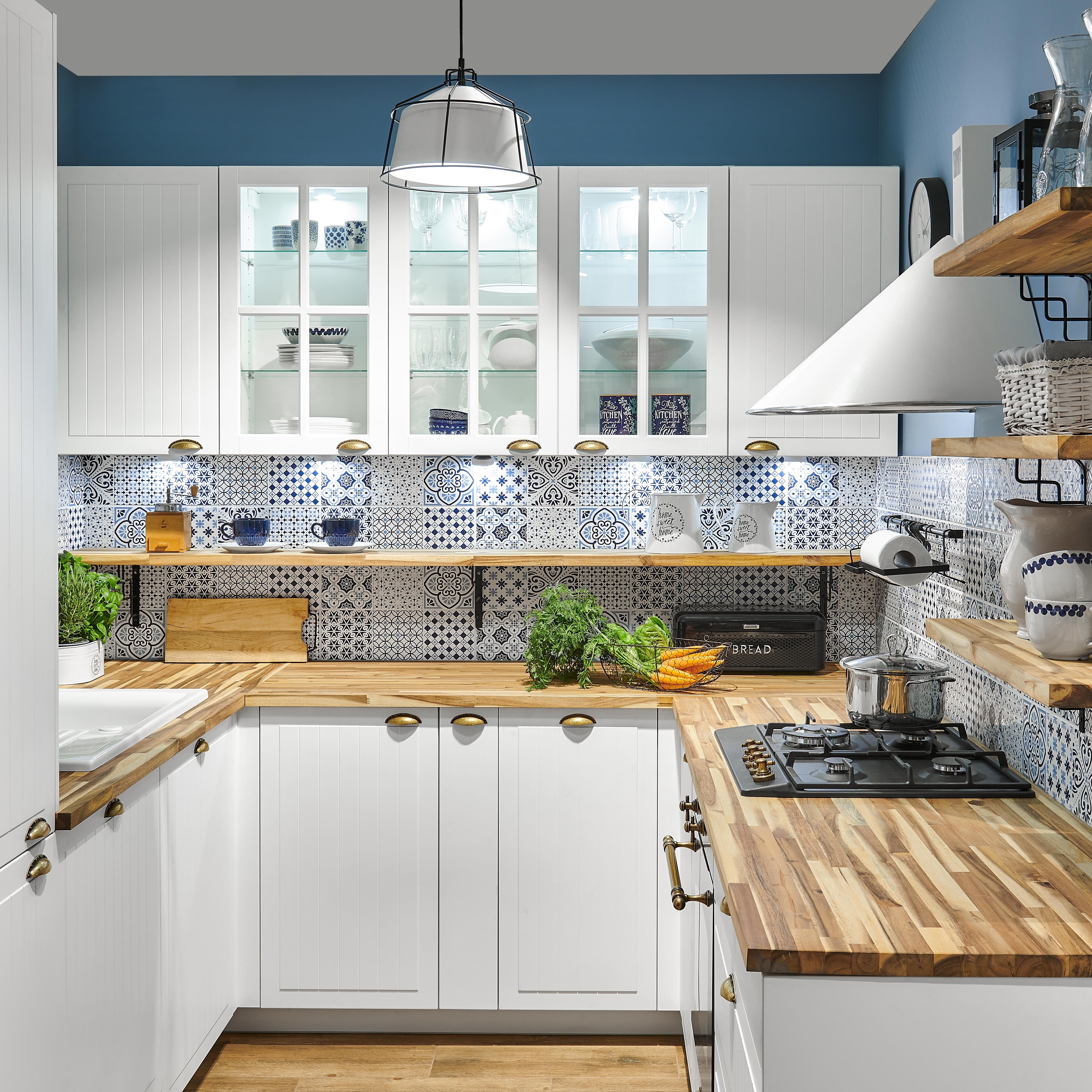 Frente de cajón de cocina Toscane blanco mate H 76.8 x L 60 cm - 4