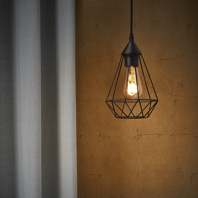 Lampa wisząca Byron czarna E27 Inspire