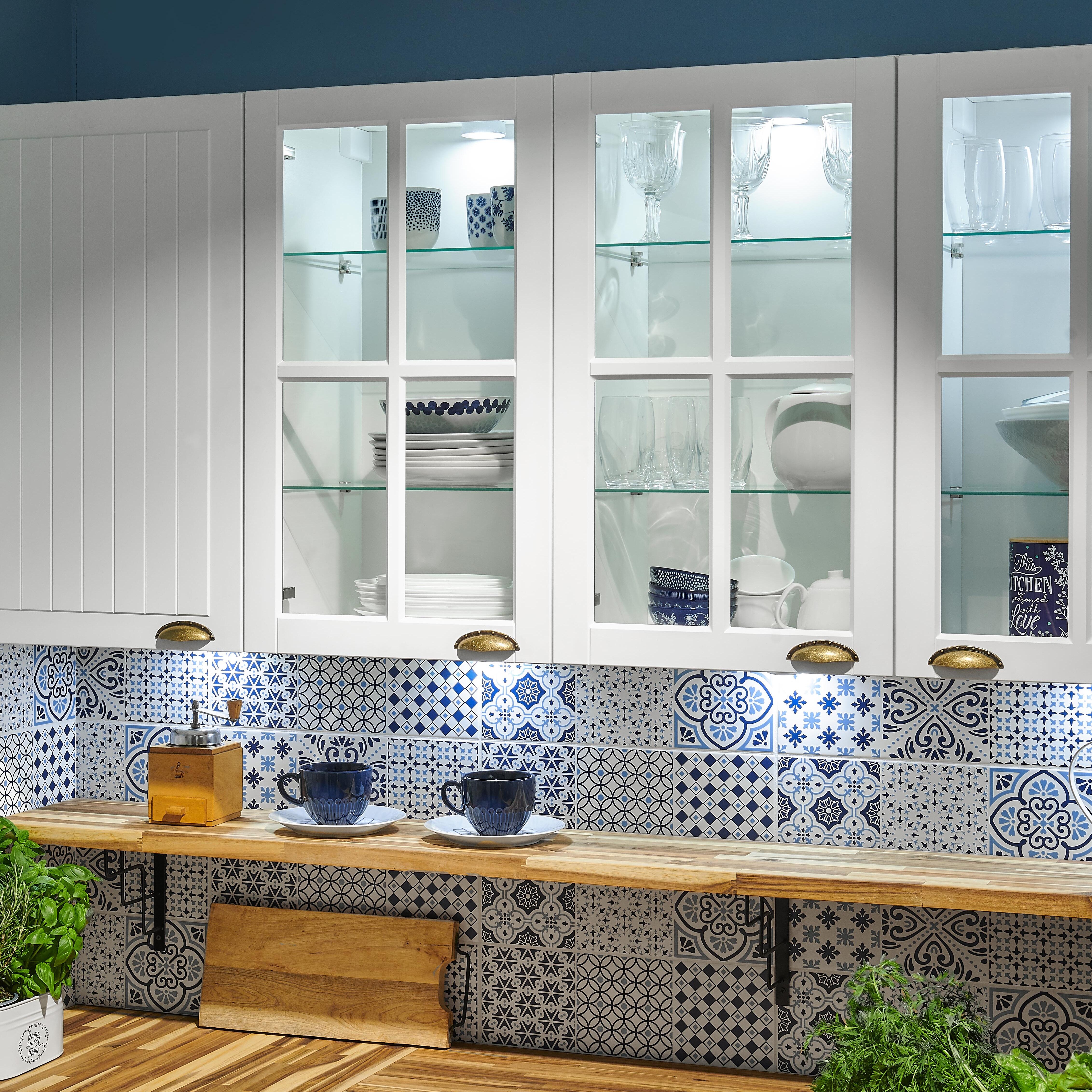 Frente de cajón de cocina Toscane blanco mate H 76.8 x L 60 cm - 3