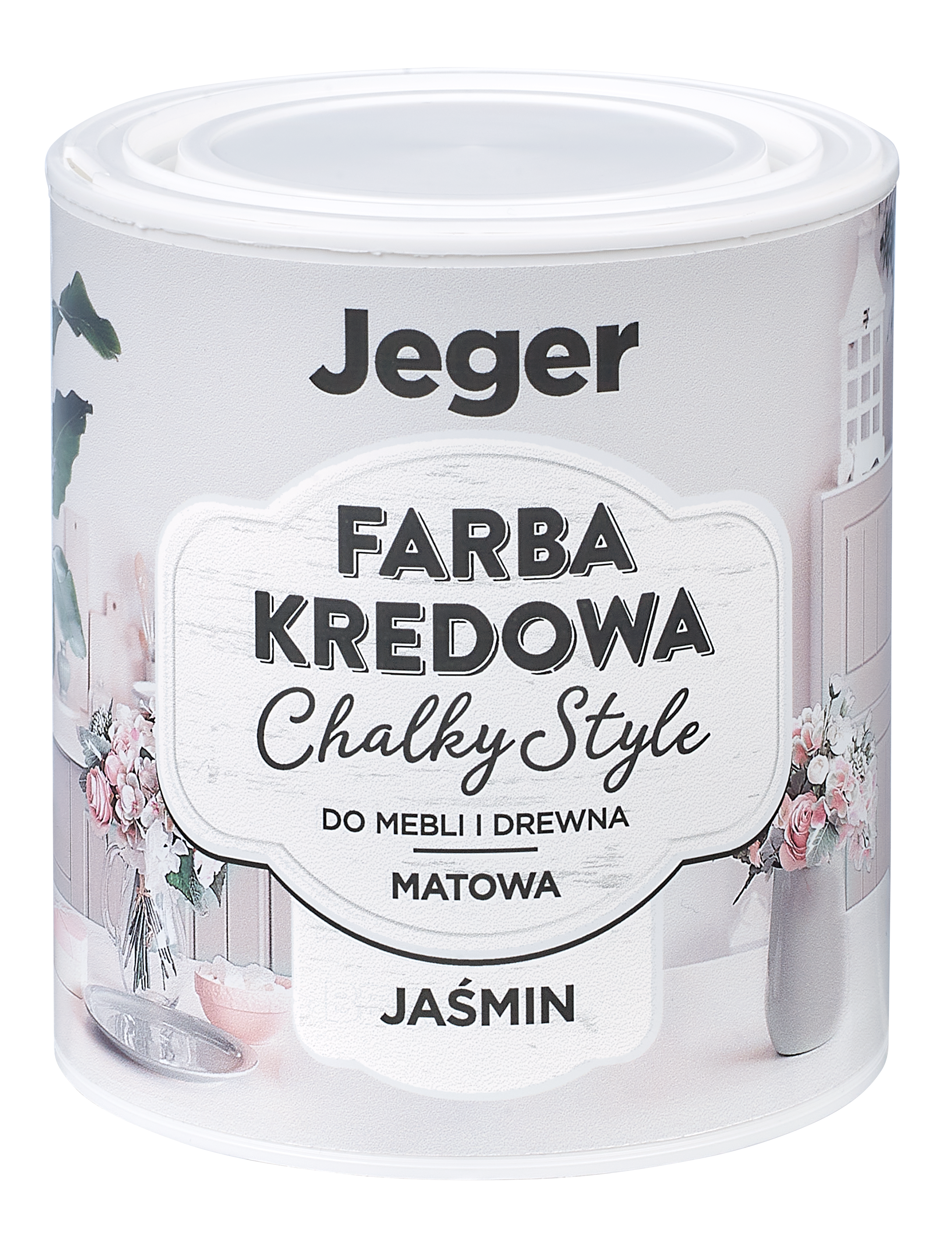 Farba kredowa do mebli CHALKY STYLE 0.5 l Jaśmin Matowa JEGER - 2