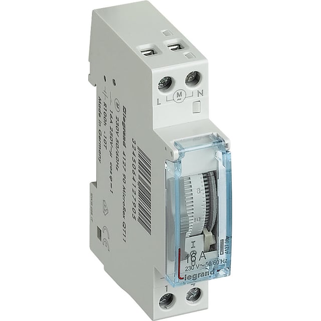 INTERRUPTOR HORARIO CON RESERVA 1 MODULO LEGRAND