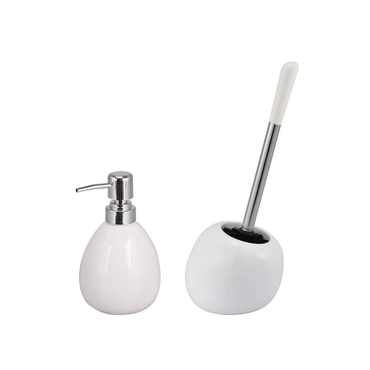 Set Accessori Bagno Kadax - Portaspazzolino E Dispenser Sapone In Ceramica - Foto 6