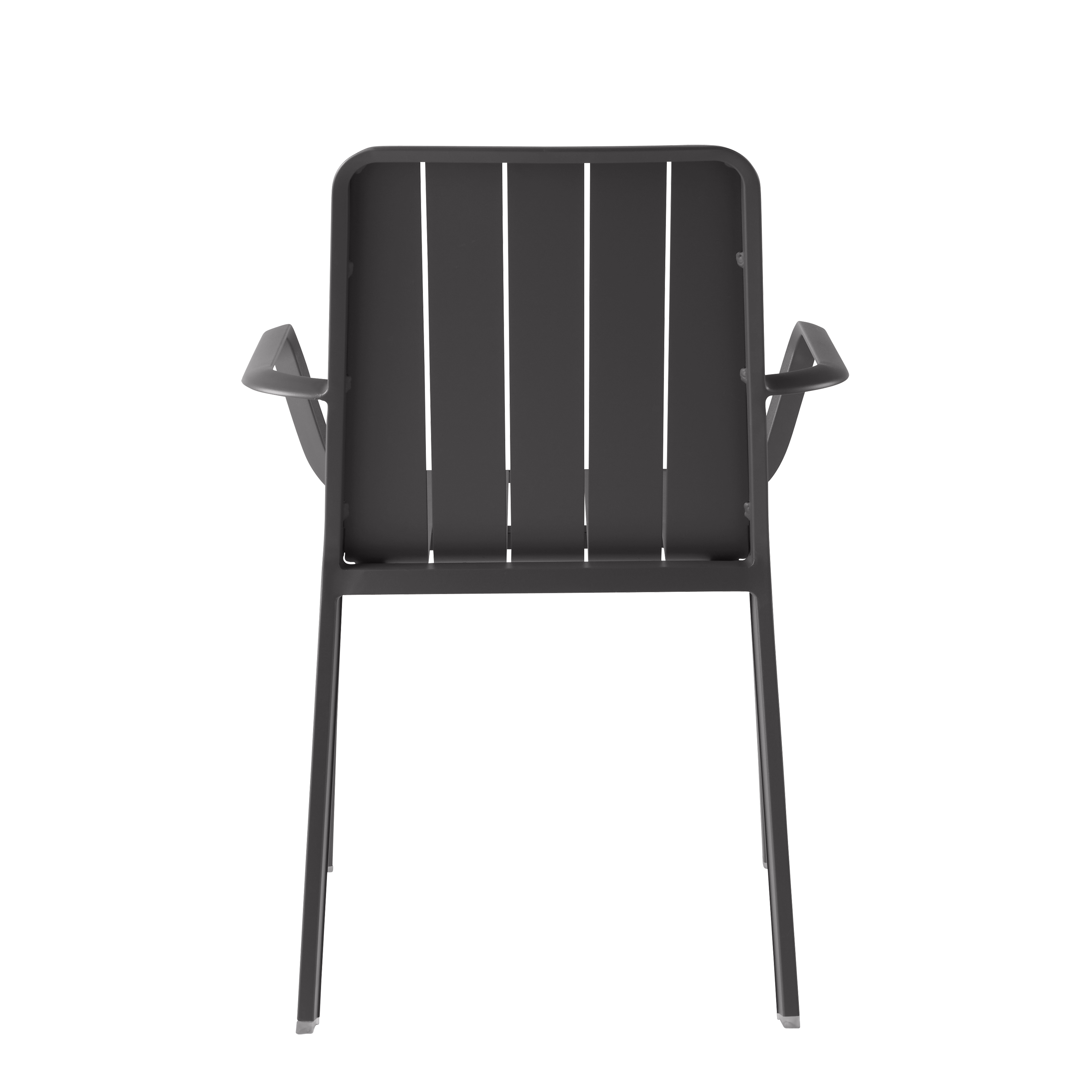 Sedia da giardino con braccioli Idaho NATERIAL, struttura in alluminio grigio, seduta in alluminio antracite - 12