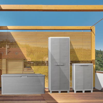 armadietto per esterno in alluminio mobile balcone terrazzo giardino SU  MISURA!