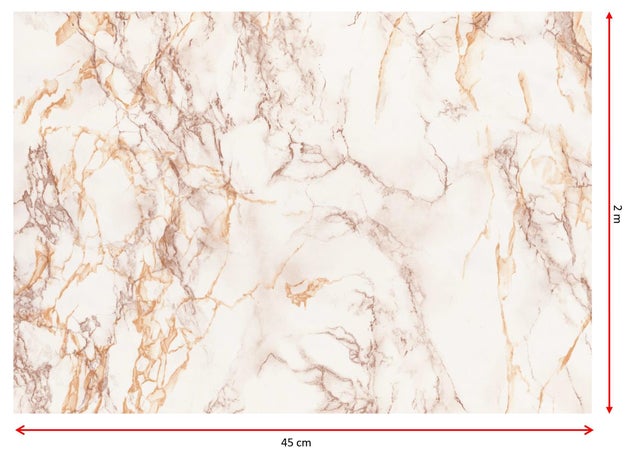 Adhesivo decorativo para muebles imitación mármol marrón D-C-FIX de 0.4 x 2 m