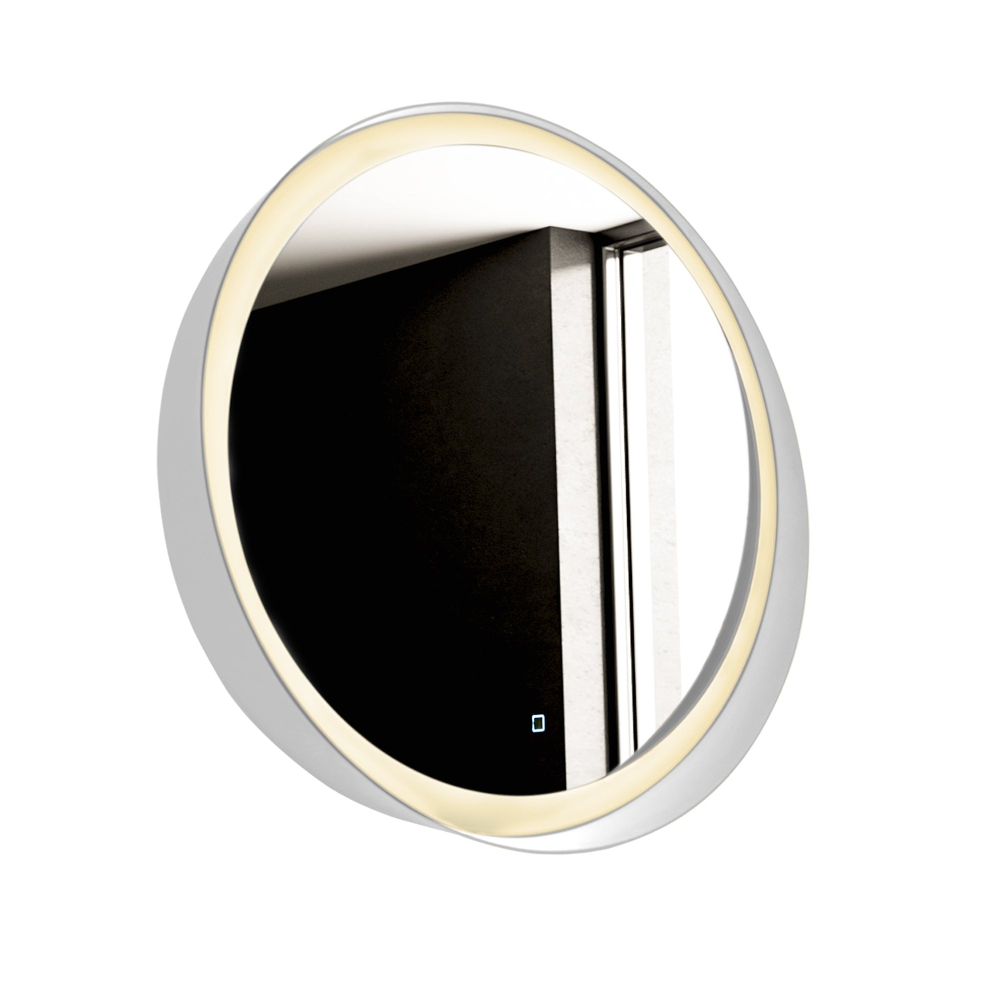 Espejo de baño con luz led round blanco con sensor, táctil 60x60 cm