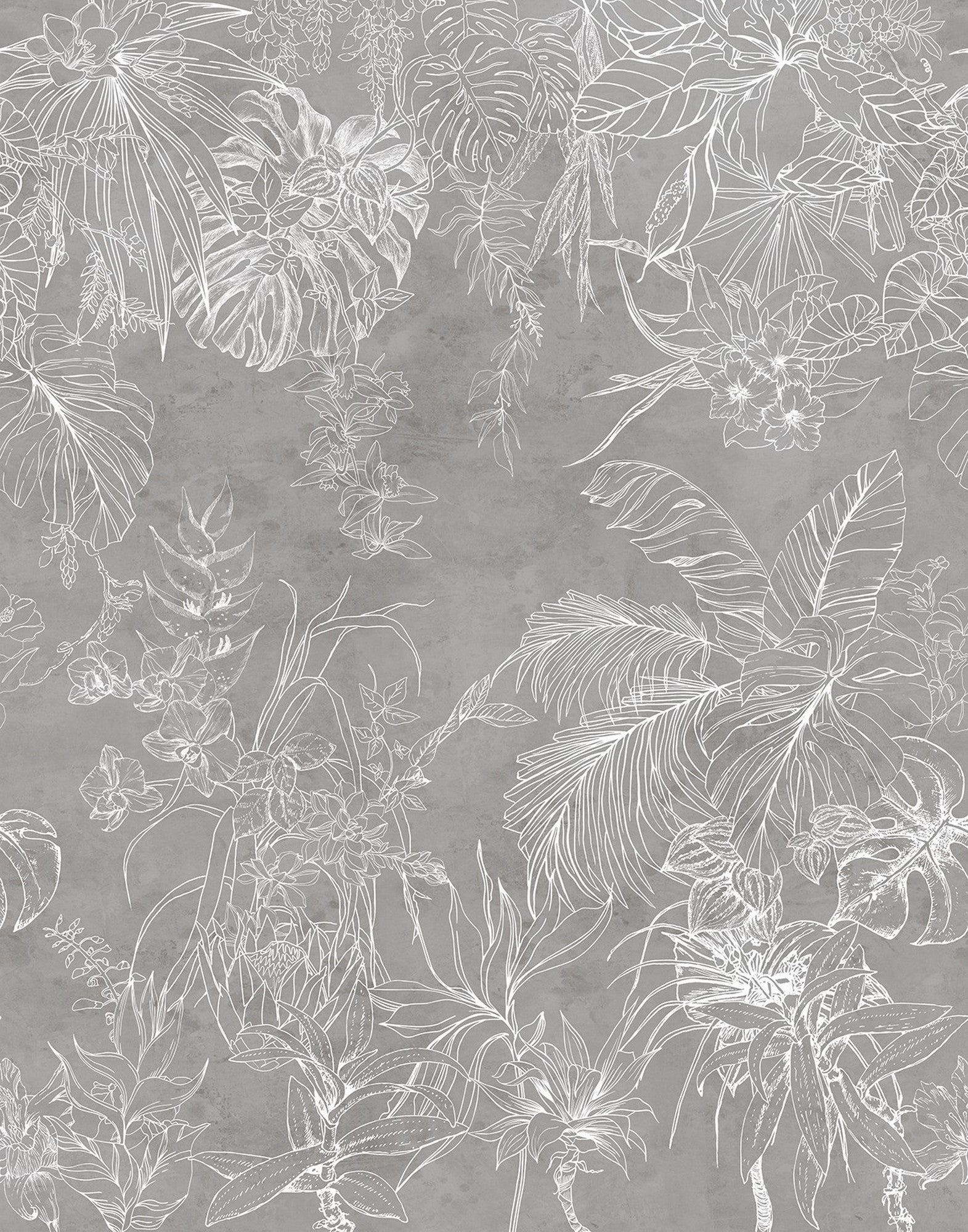 Mural urban city flor tapiz gris / plata de 212 x 270 cm marburg