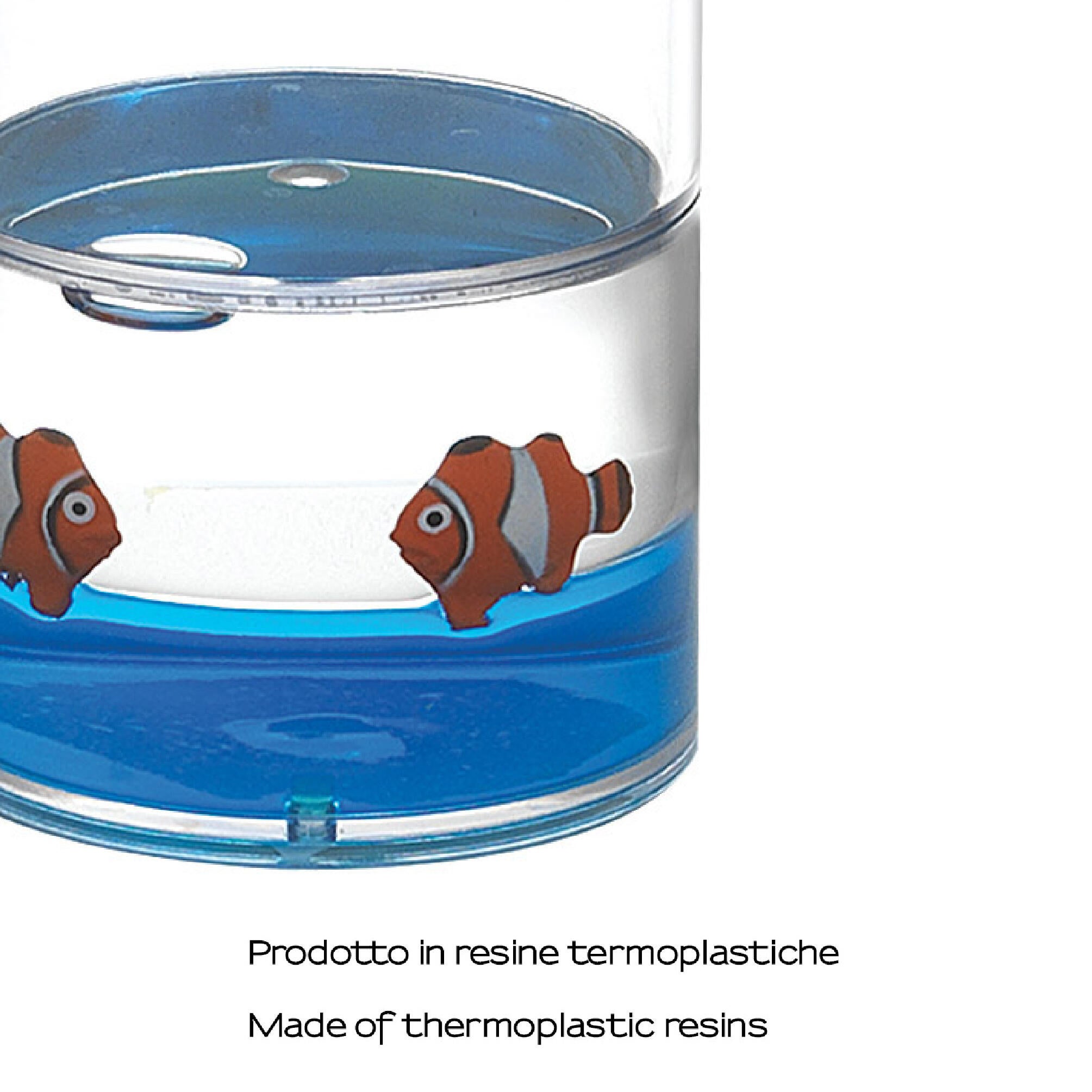 Bicchiere da bagno porta spazzolini Pyxis  L 7.2 x H 12 in resina trasparente/blu - 6