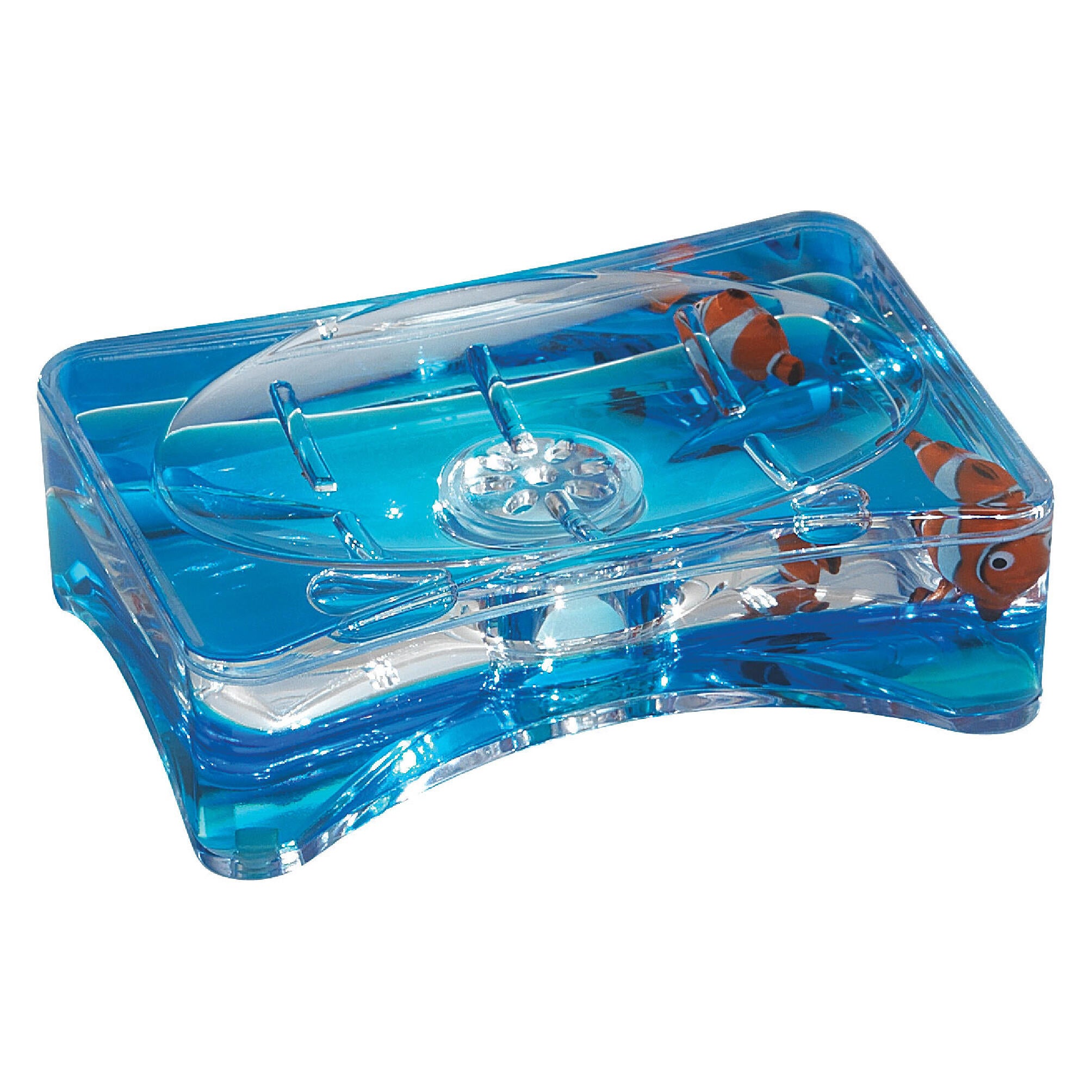 Jabonera pyxis azul brillante