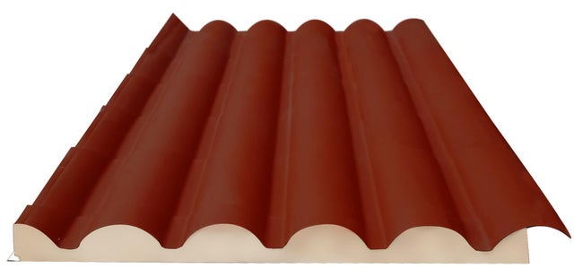 Panel imitación teja Rojo/Blanco METALPANEL 3500x1000x65mm