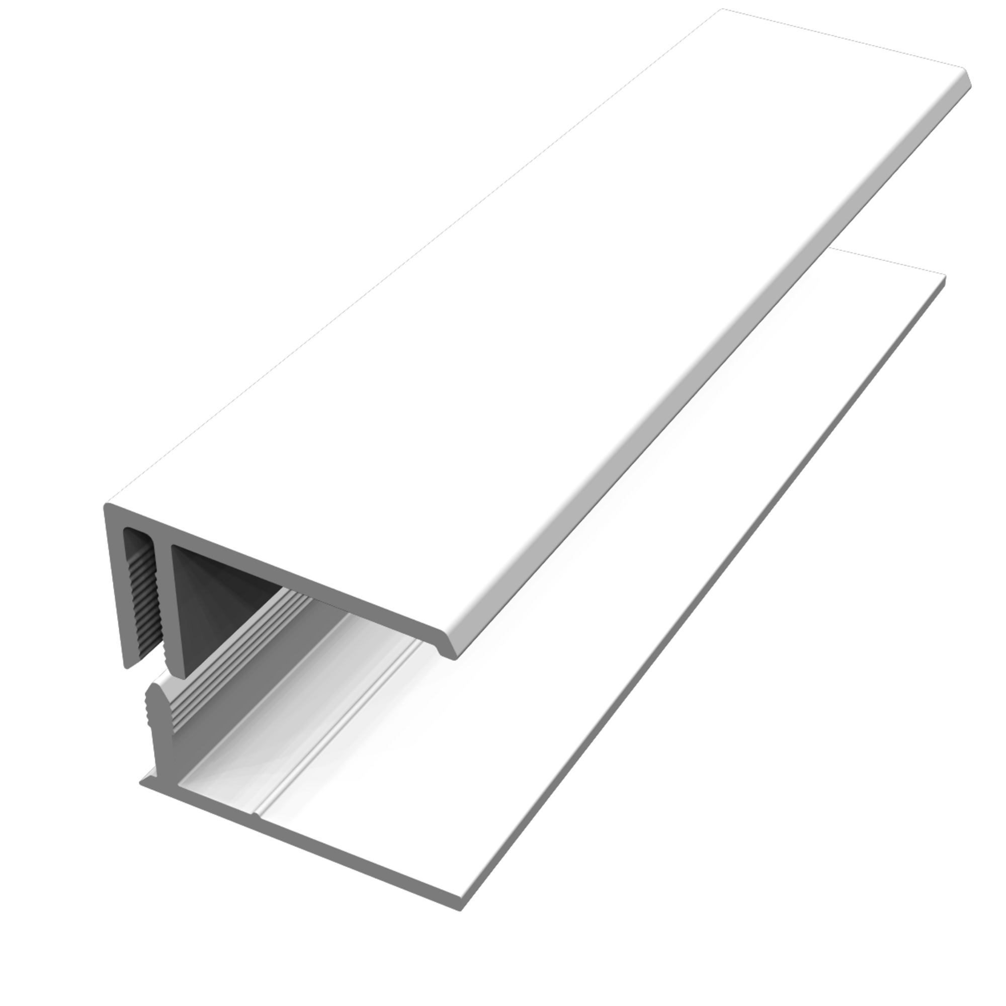 Remate u clipable faza/solid blanco 3m