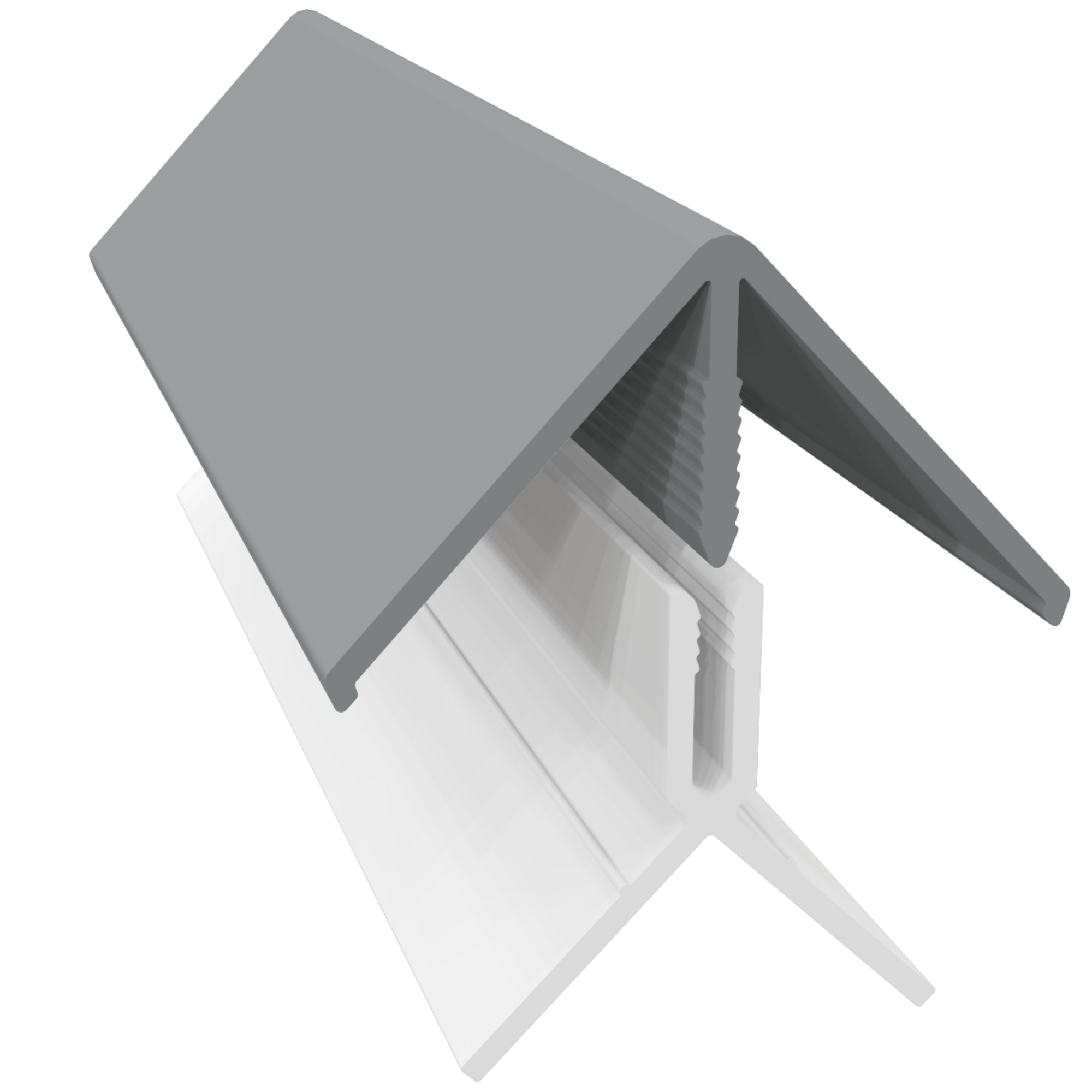 Esquinero exterior clipable faza/solid gris 3m