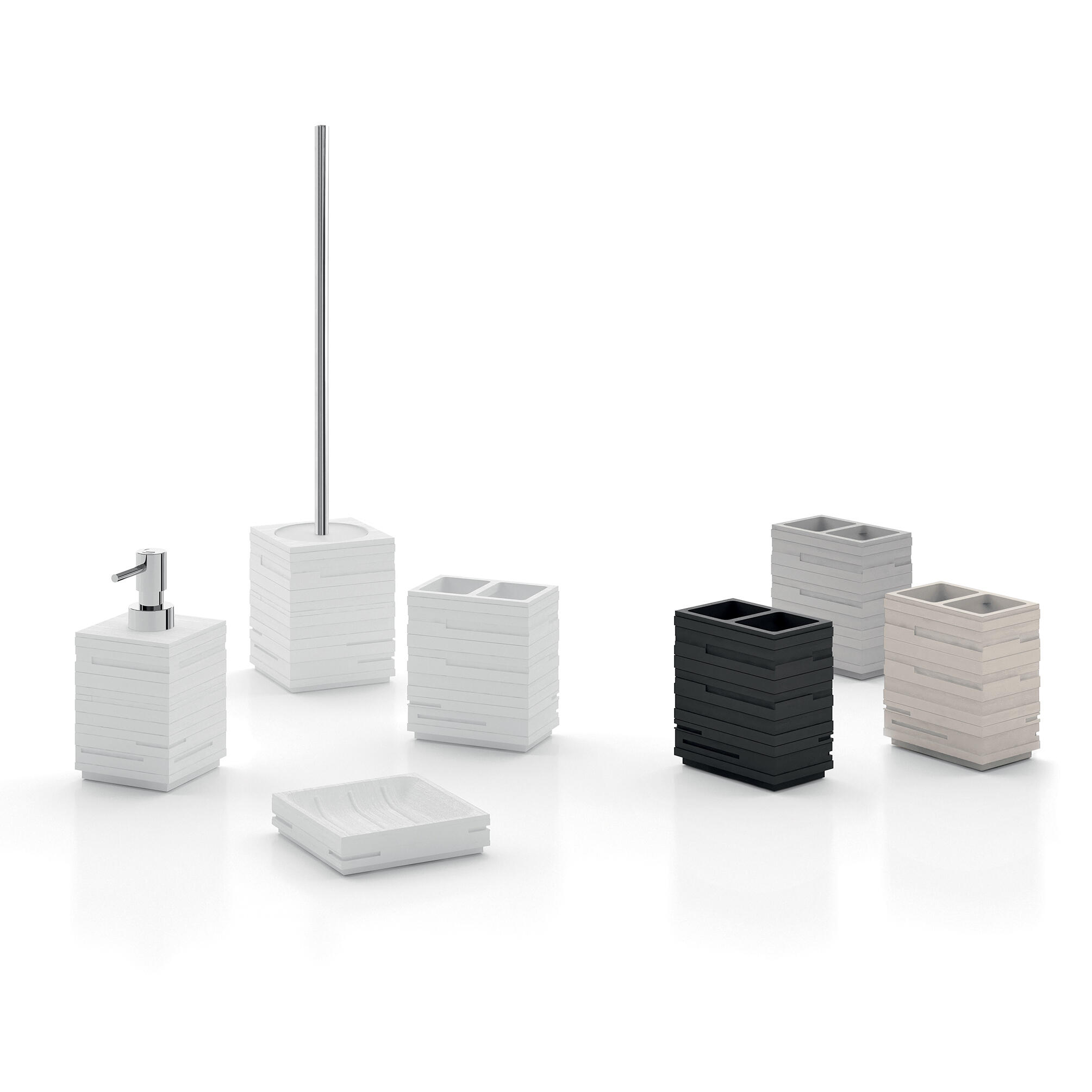 Escobillero Quadrotto blanco mate - 5