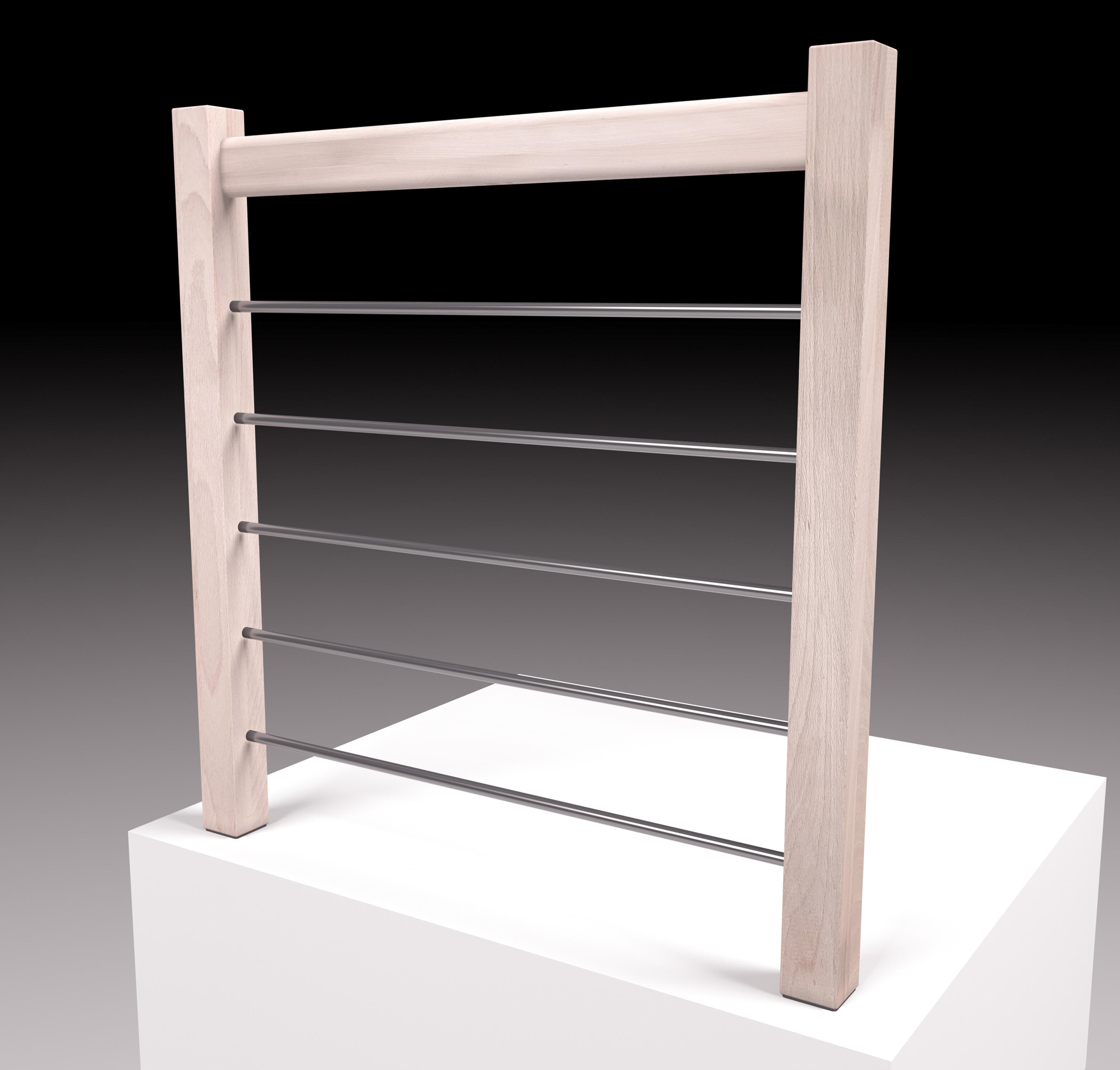 Kit balaustrada interior trendy madera haya fijación suelo 96cm