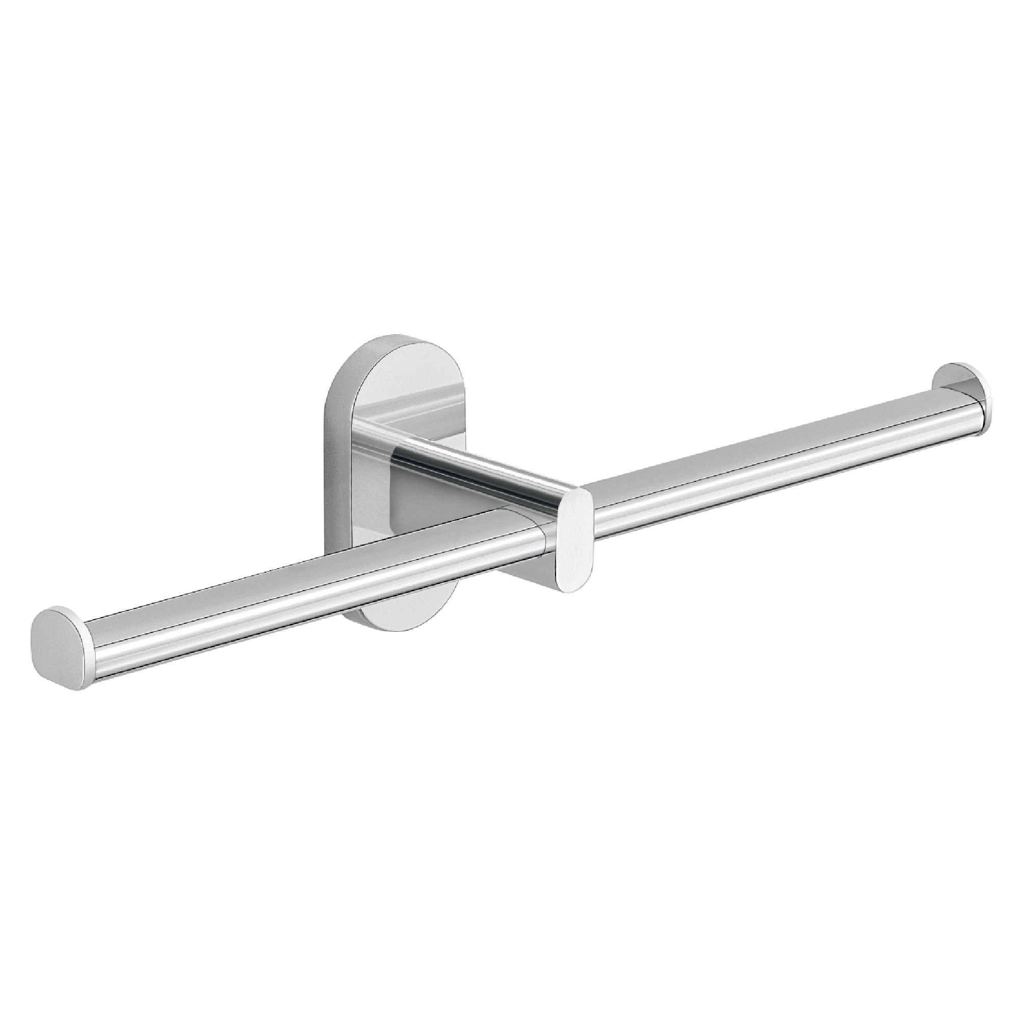 Portarrollo wc febo gris brillante 26.6x7 cm