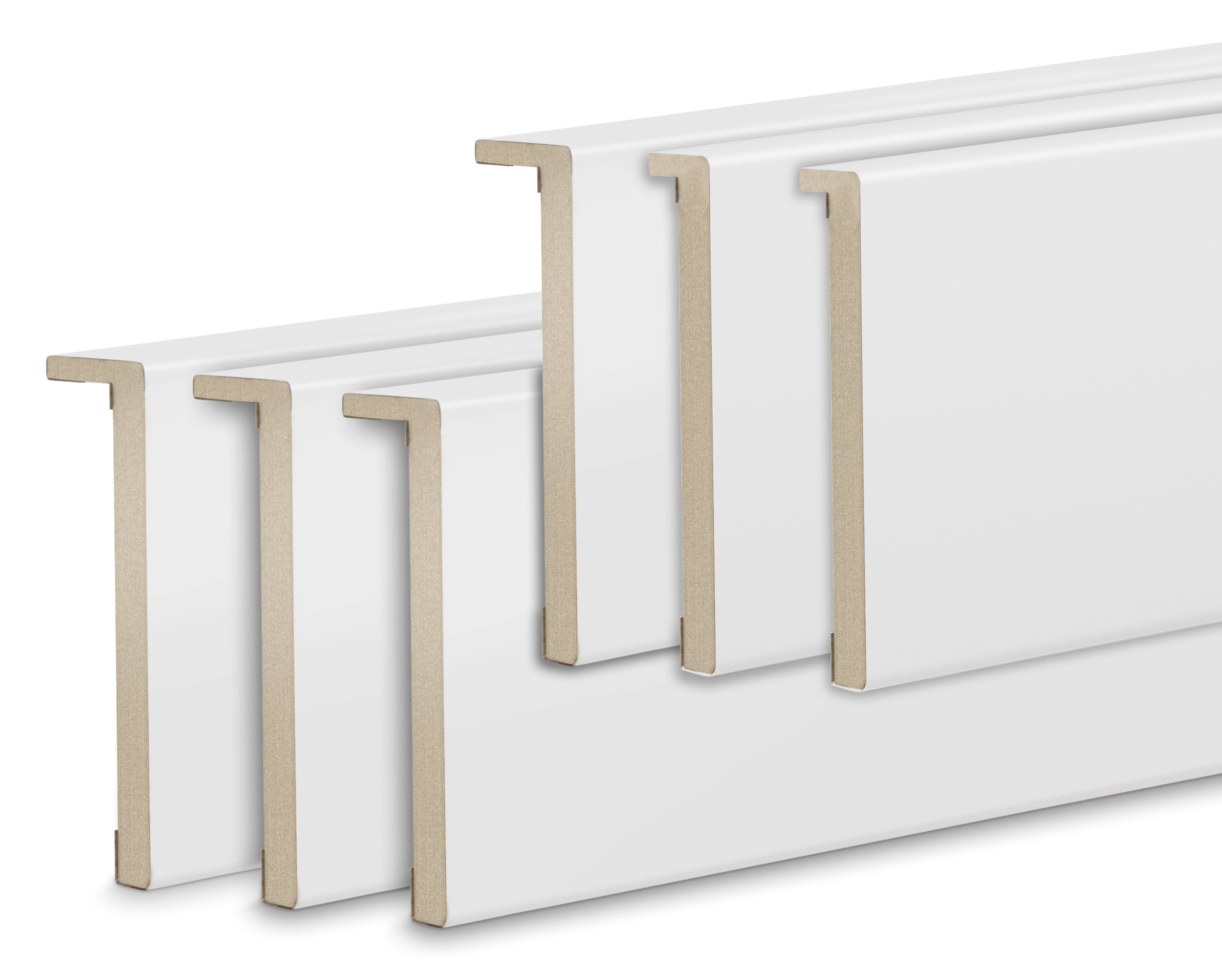 Pack 6 tapetas extensibles mdf lacado blanco 80 x 12/10